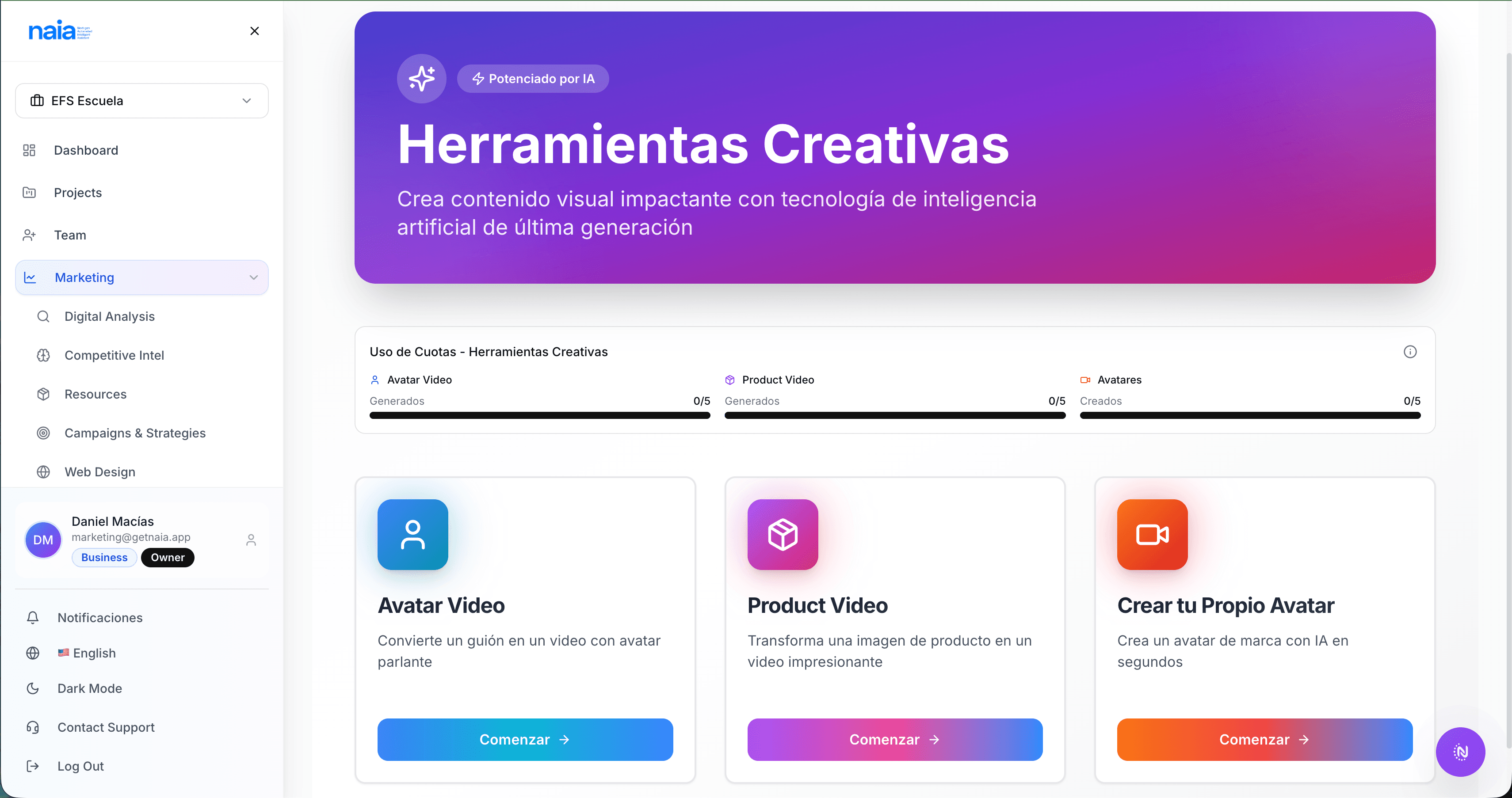 Naia: AI Marketing & Sales screenshot 6