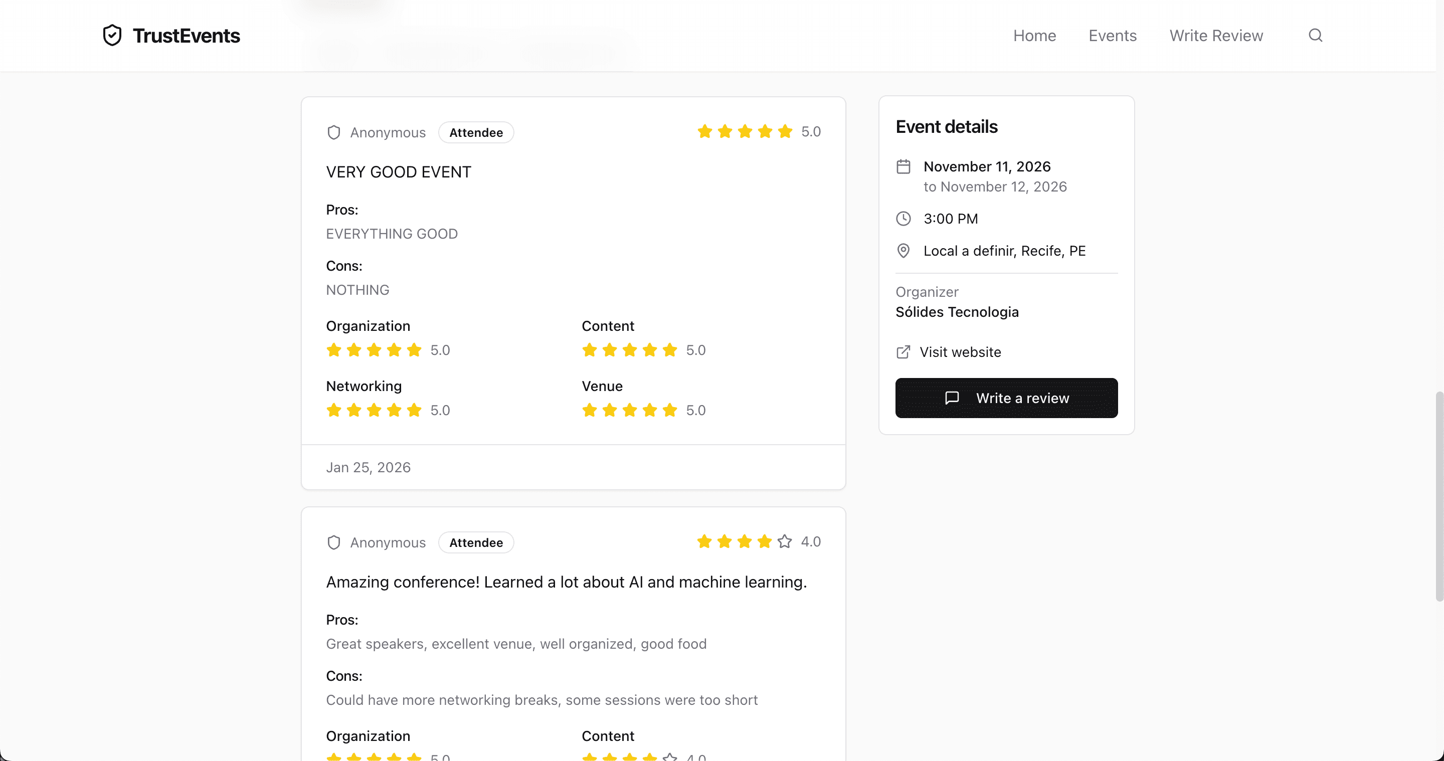 TrustEvents screenshot 3