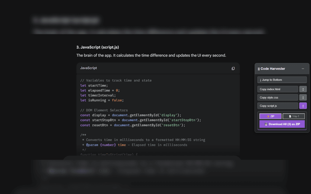 Gemini Code Harvester screenshot 5