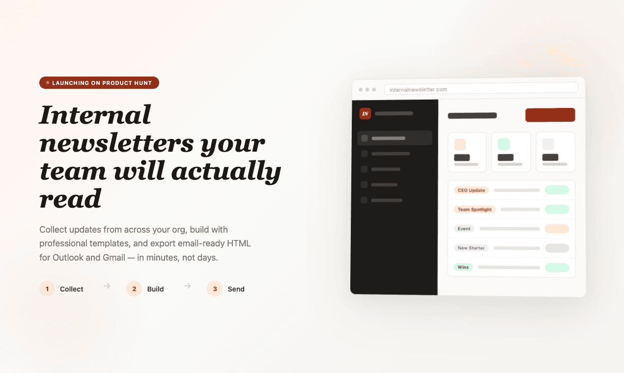 Internal Newsletter screenshot 2