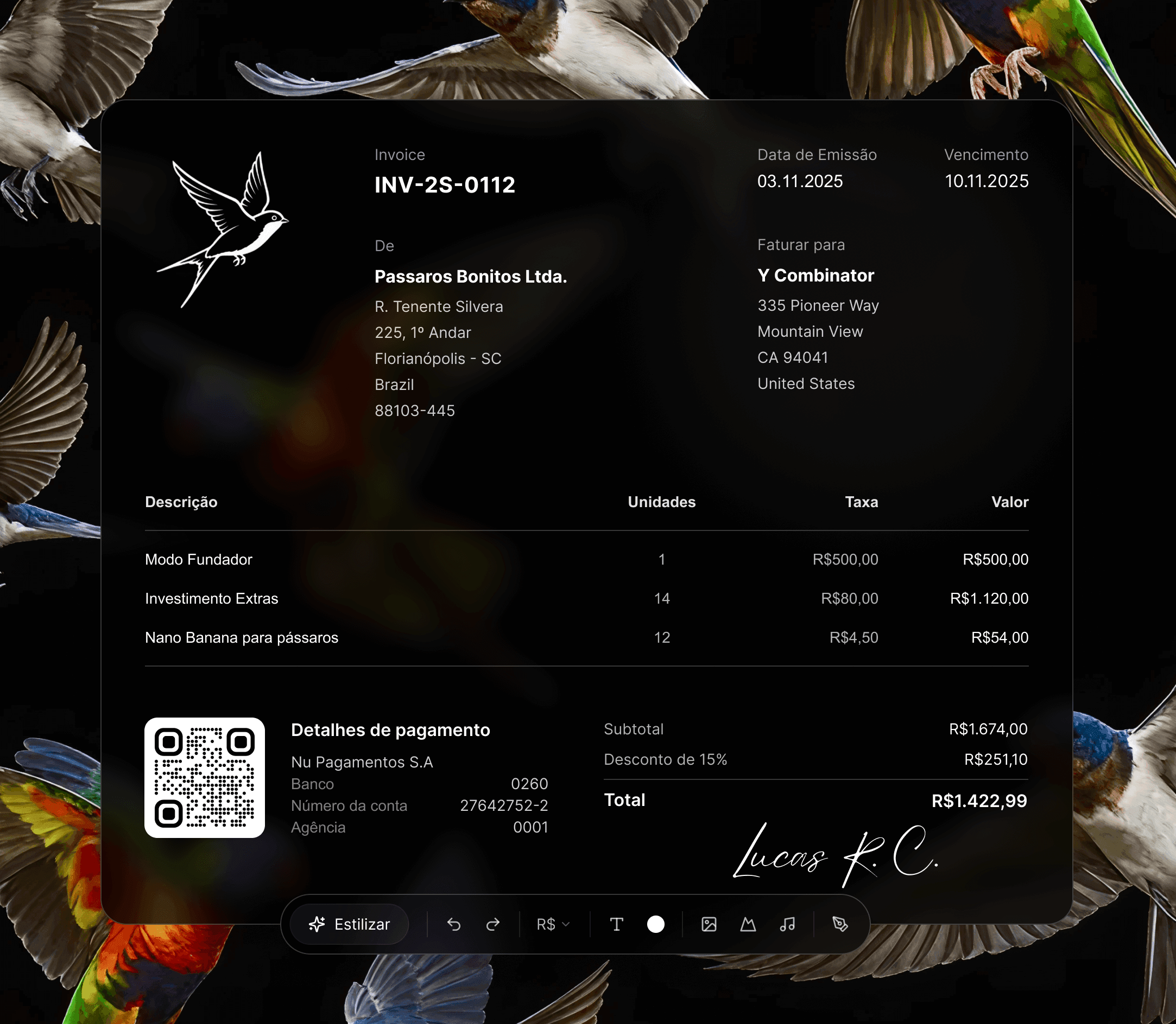 Elay - AI invoicing from prompt to paid screenshot 1