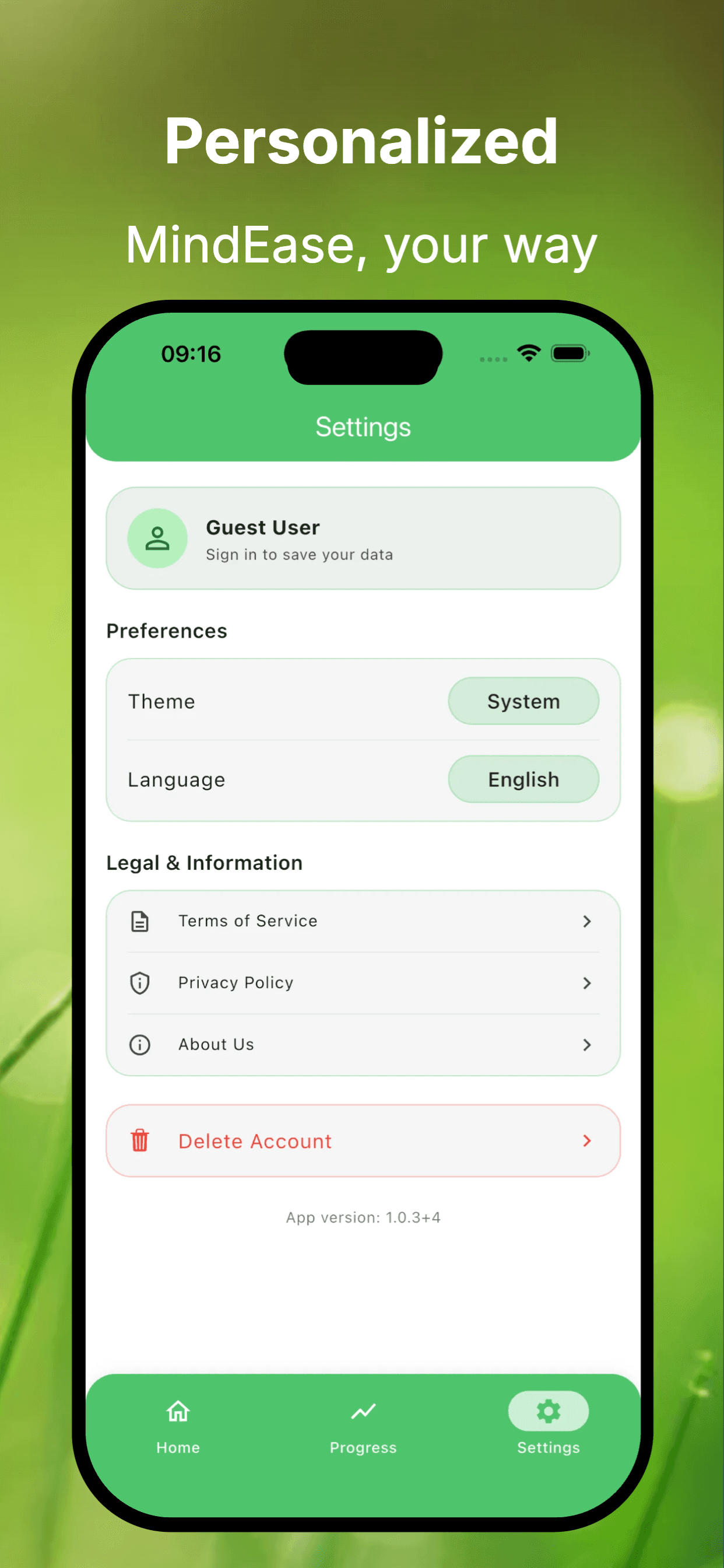 Mindease AI mental health screenshot 3