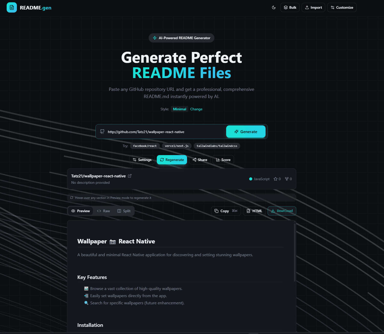 README.gen screenshot 3