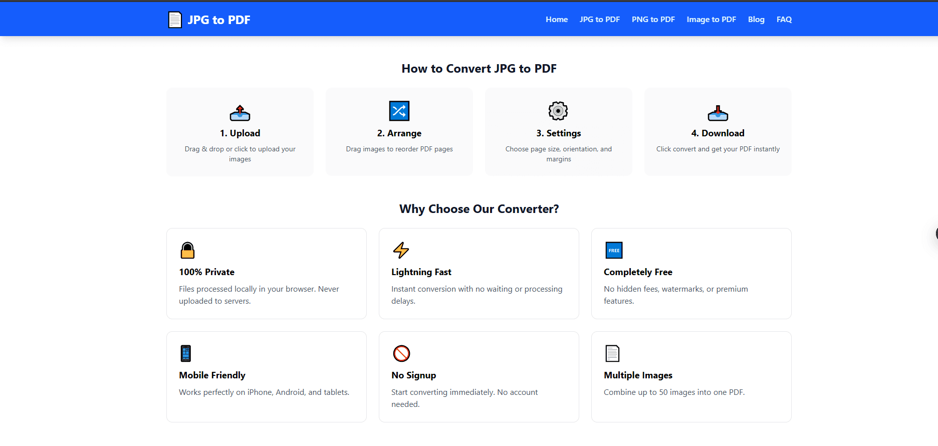 ConvertJPGtoPDF.online screenshot 1