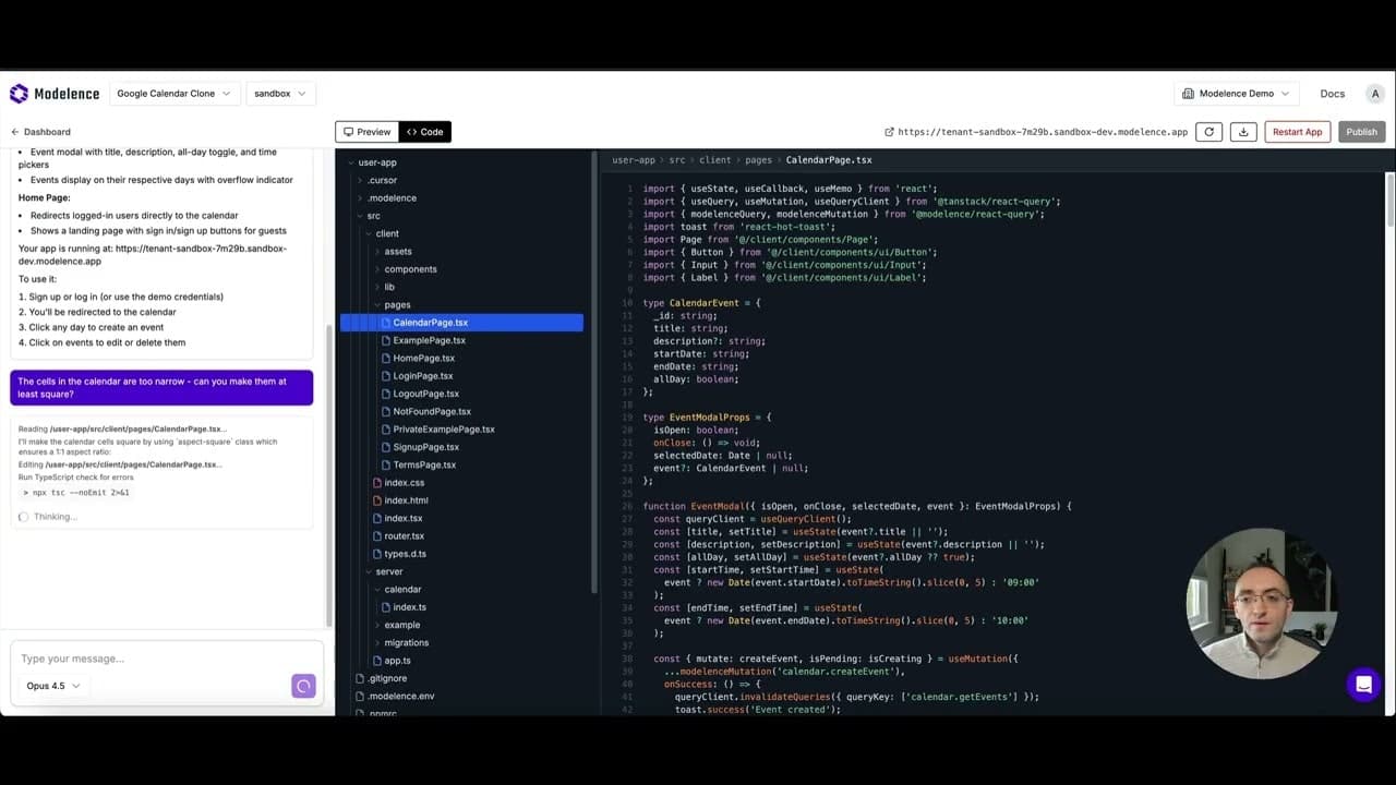 Modelence App Builder screenshot 1