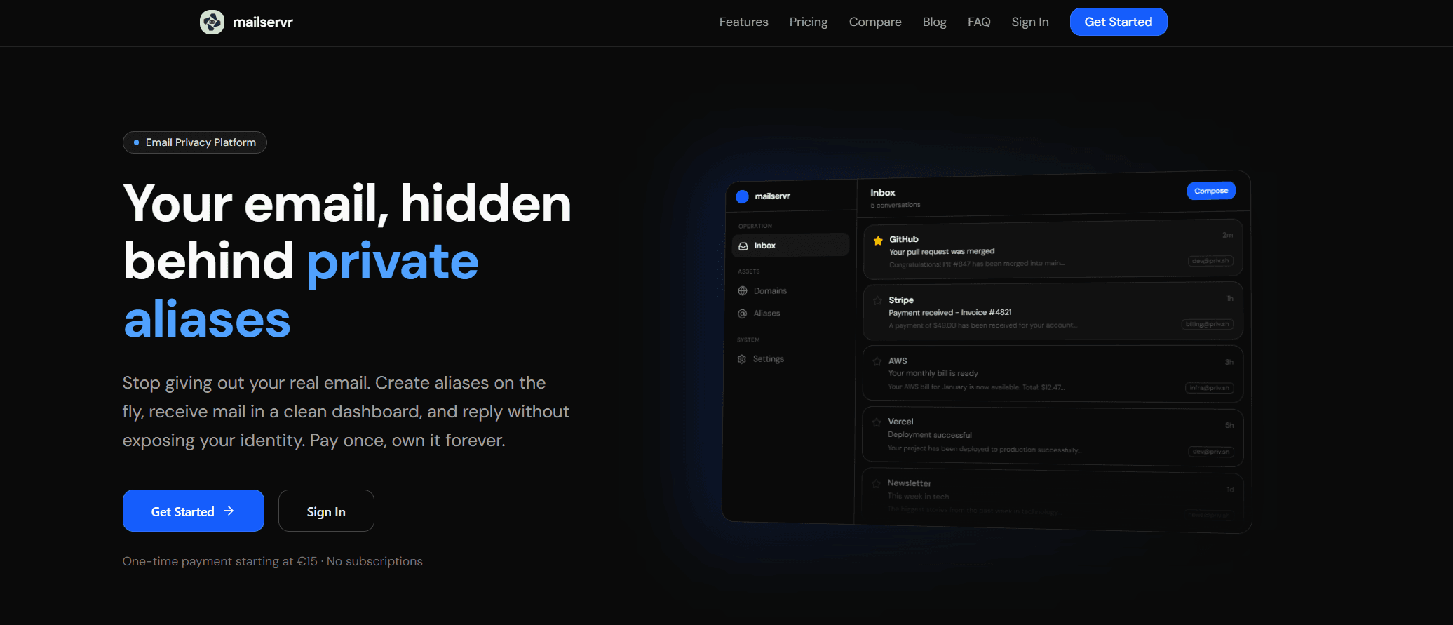 mailservr screenshot 1