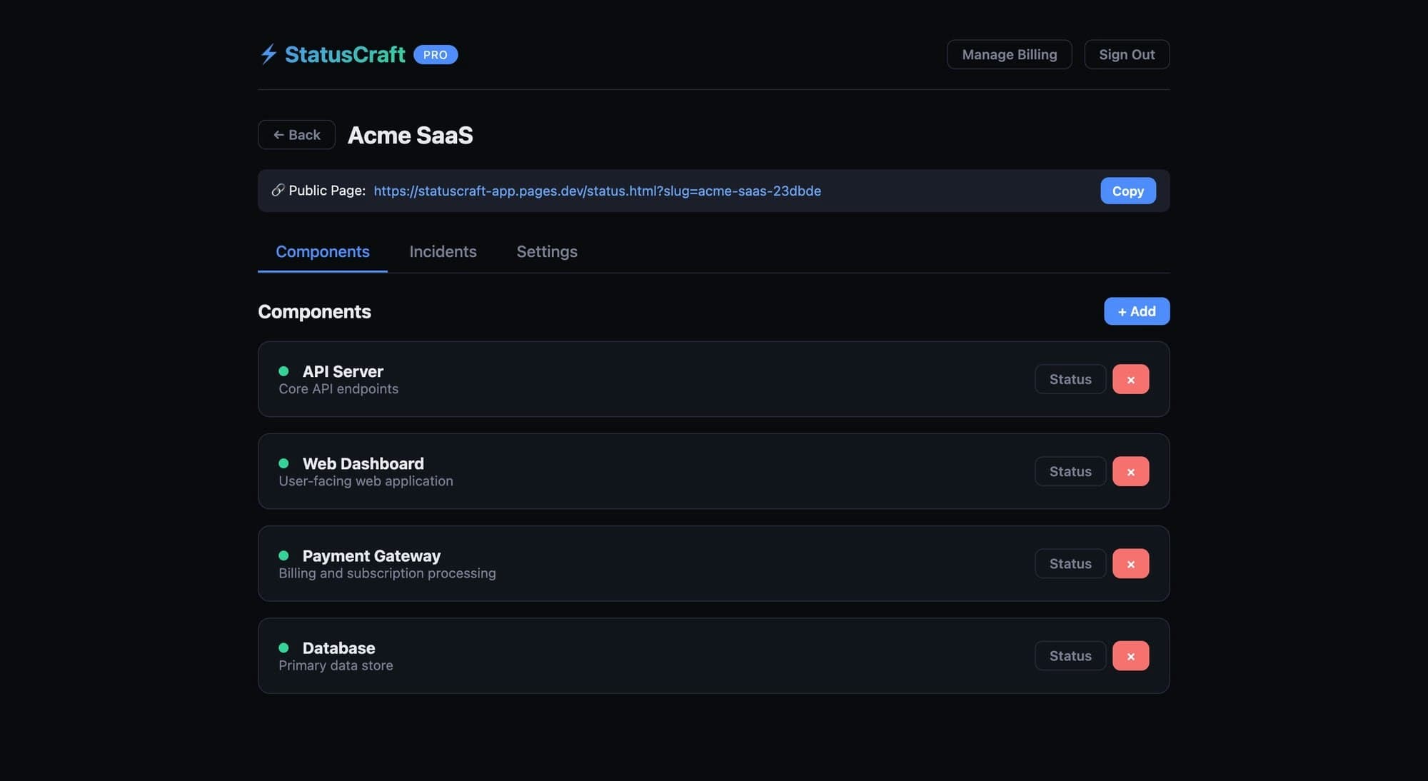 StatusCraft – Beautiful Status Pages screenshot 3
