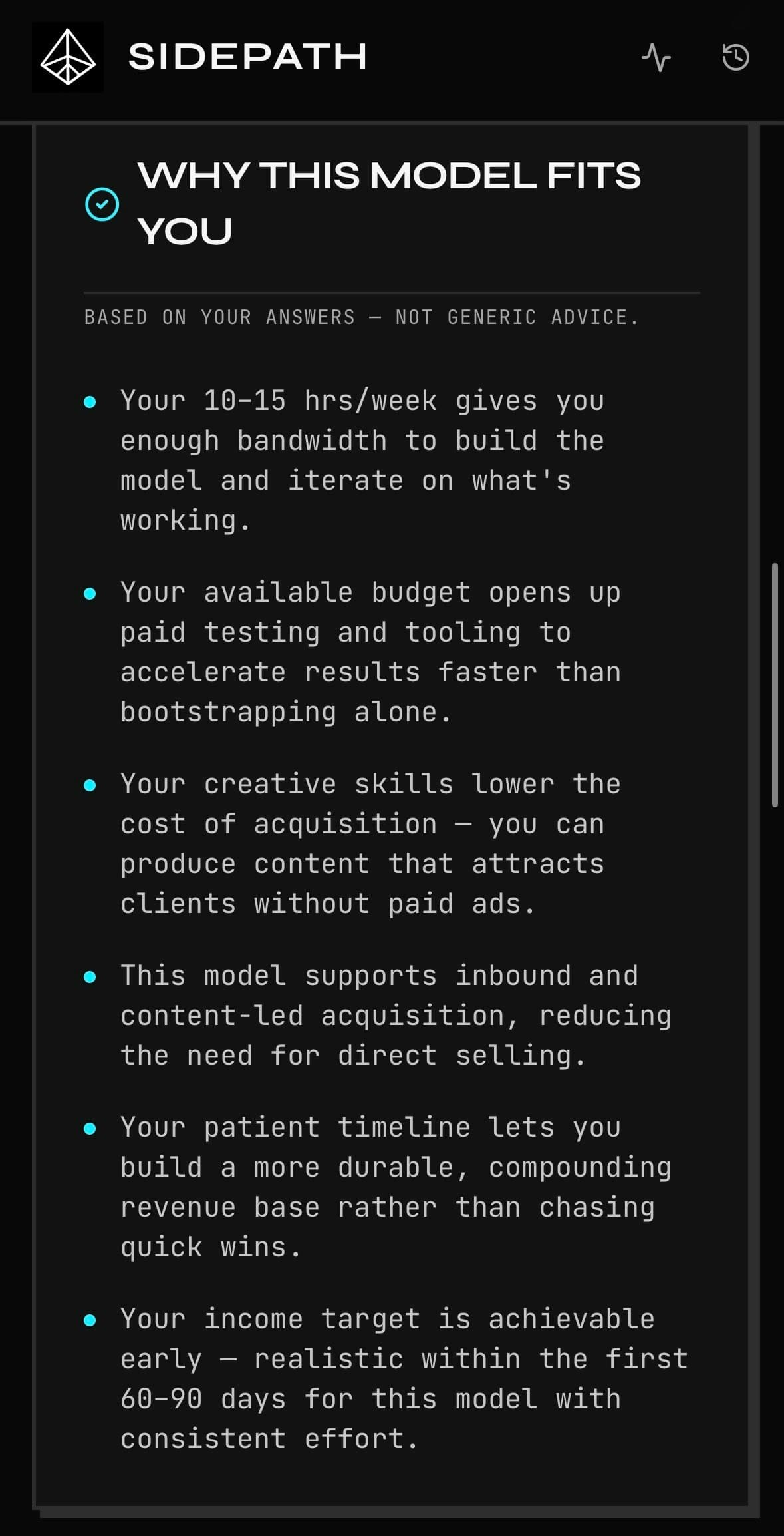 Sidepath — Find the right side hustle screenshot 2