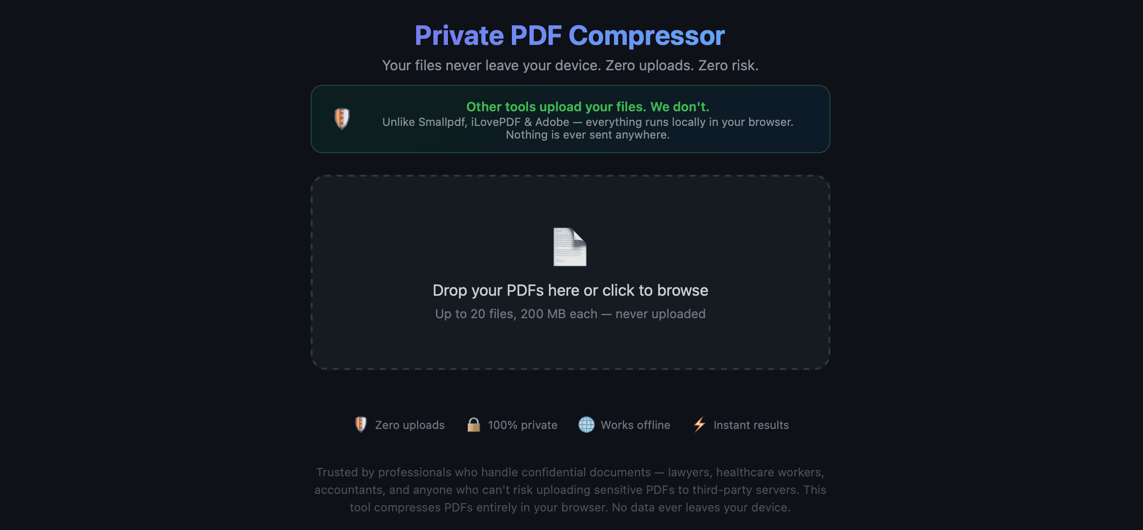 PDF Private Compressor screenshot 1