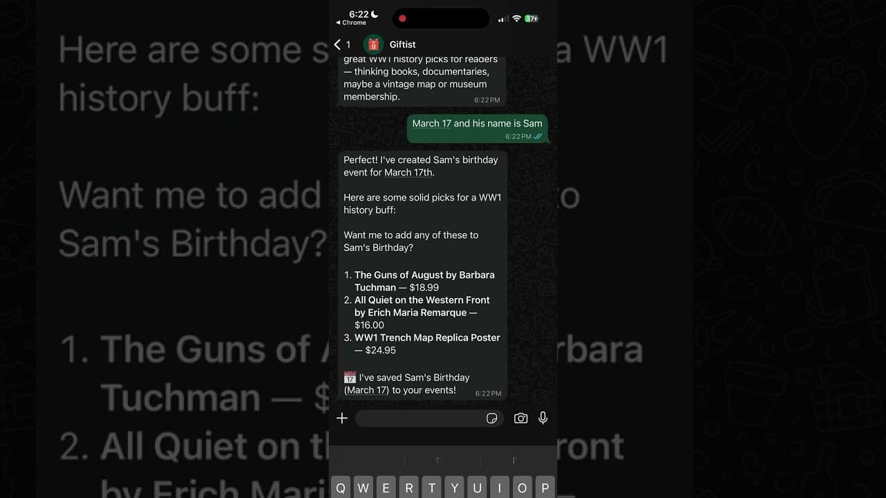 The Giftist - AI Concierge screenshot 1