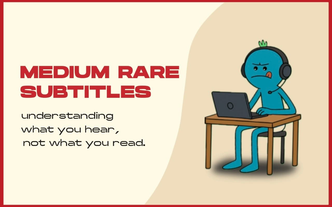 medium rare subtitle screenshot 1