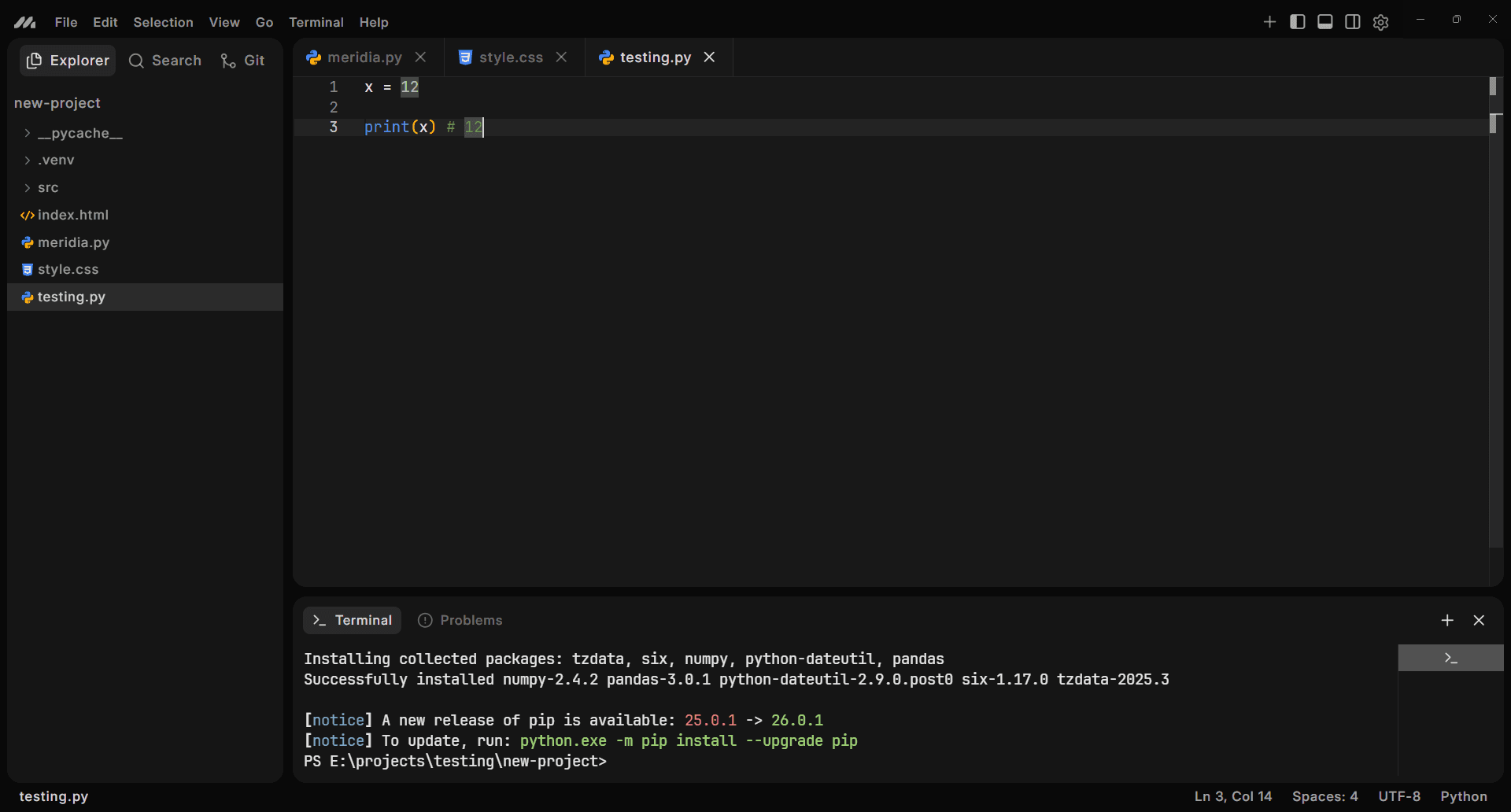 Meridia screenshot 1