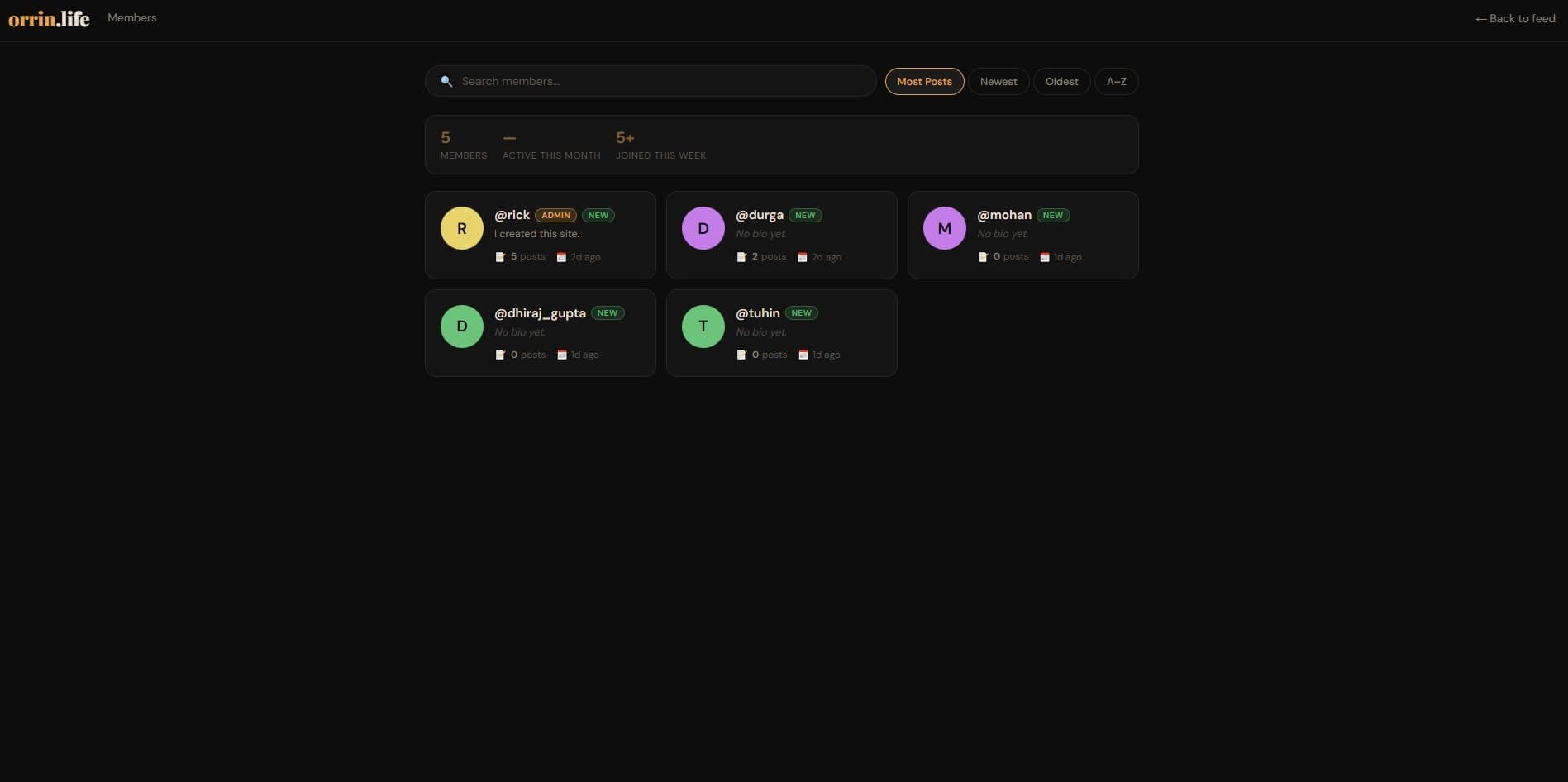 orrin.life — Join the conversation screenshot 3