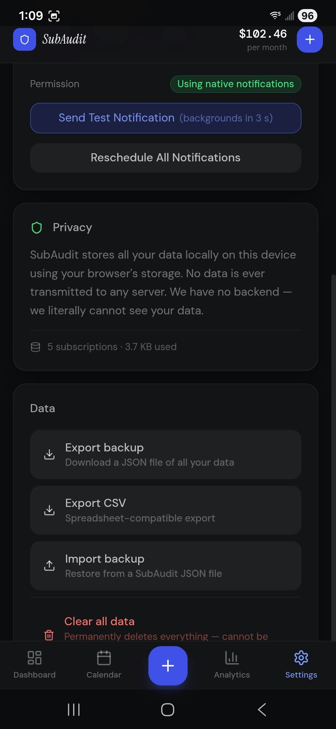 SubAudit — Know what you pay for screenshot 2