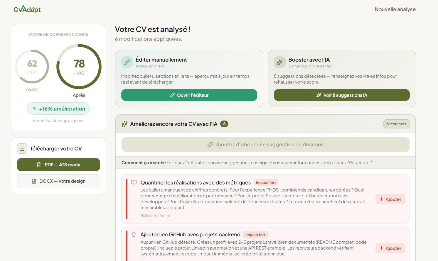 CVAdapt screenshot 3
