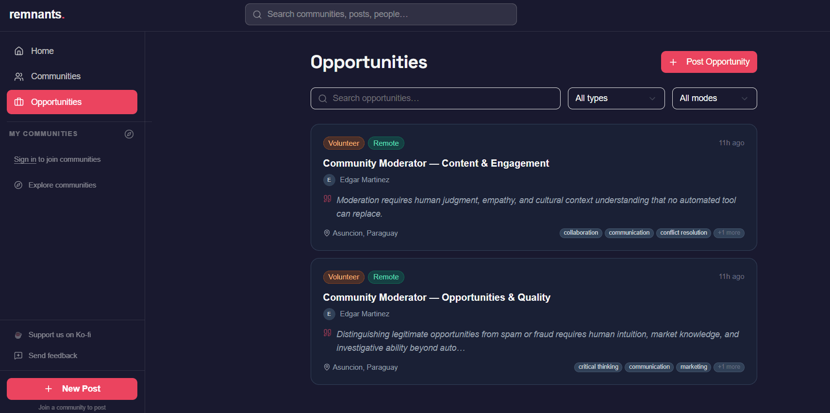 remnants.social screenshot 3