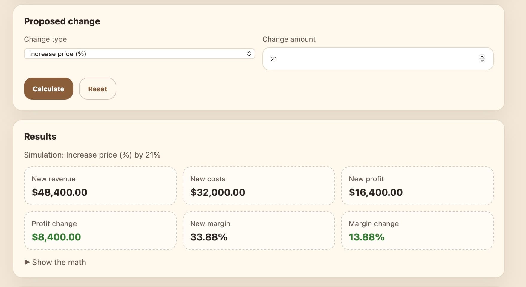 Bcalc — Profit Impact Calculator screenshot 3
