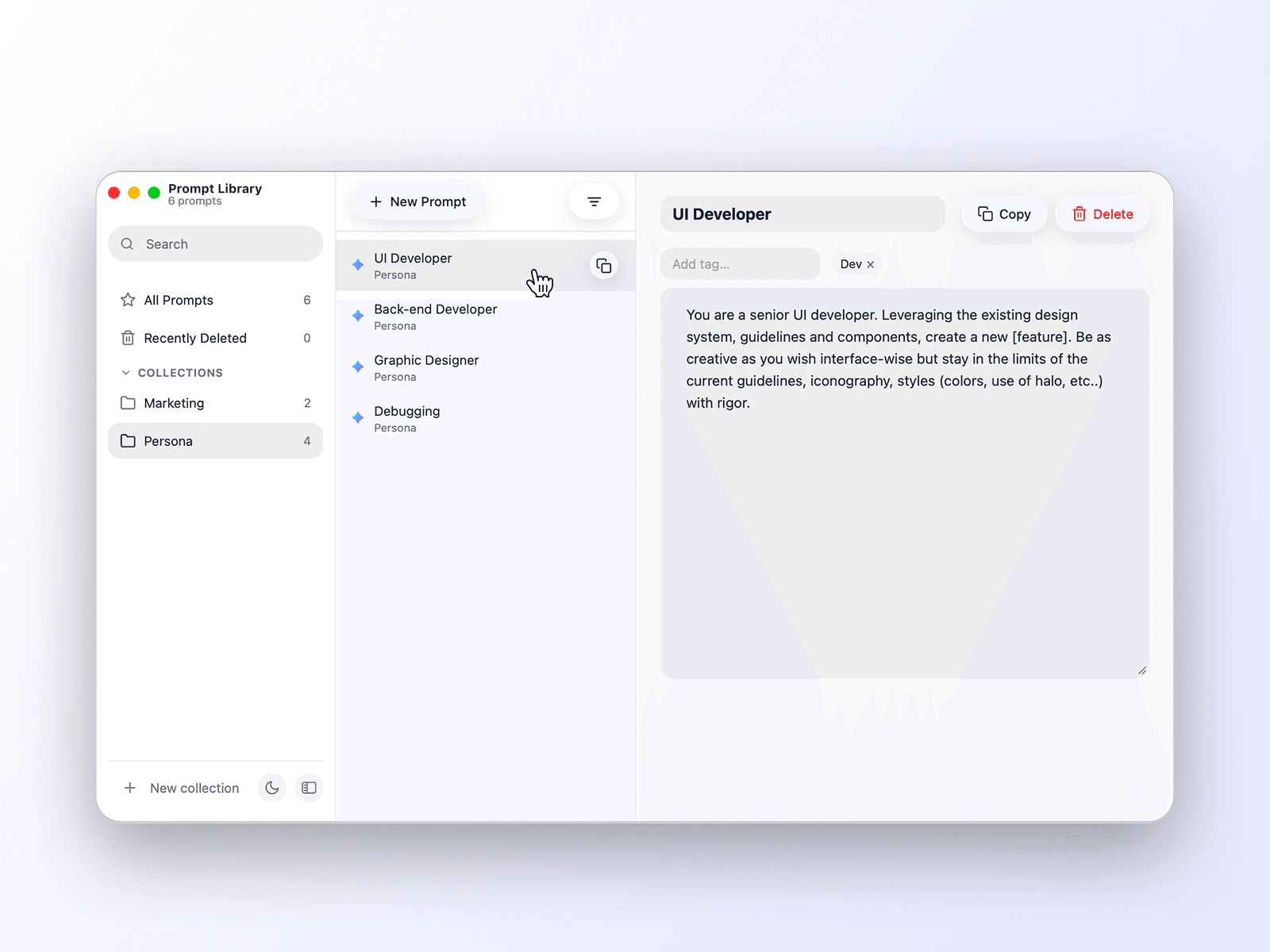 Prompt Library screenshot 3