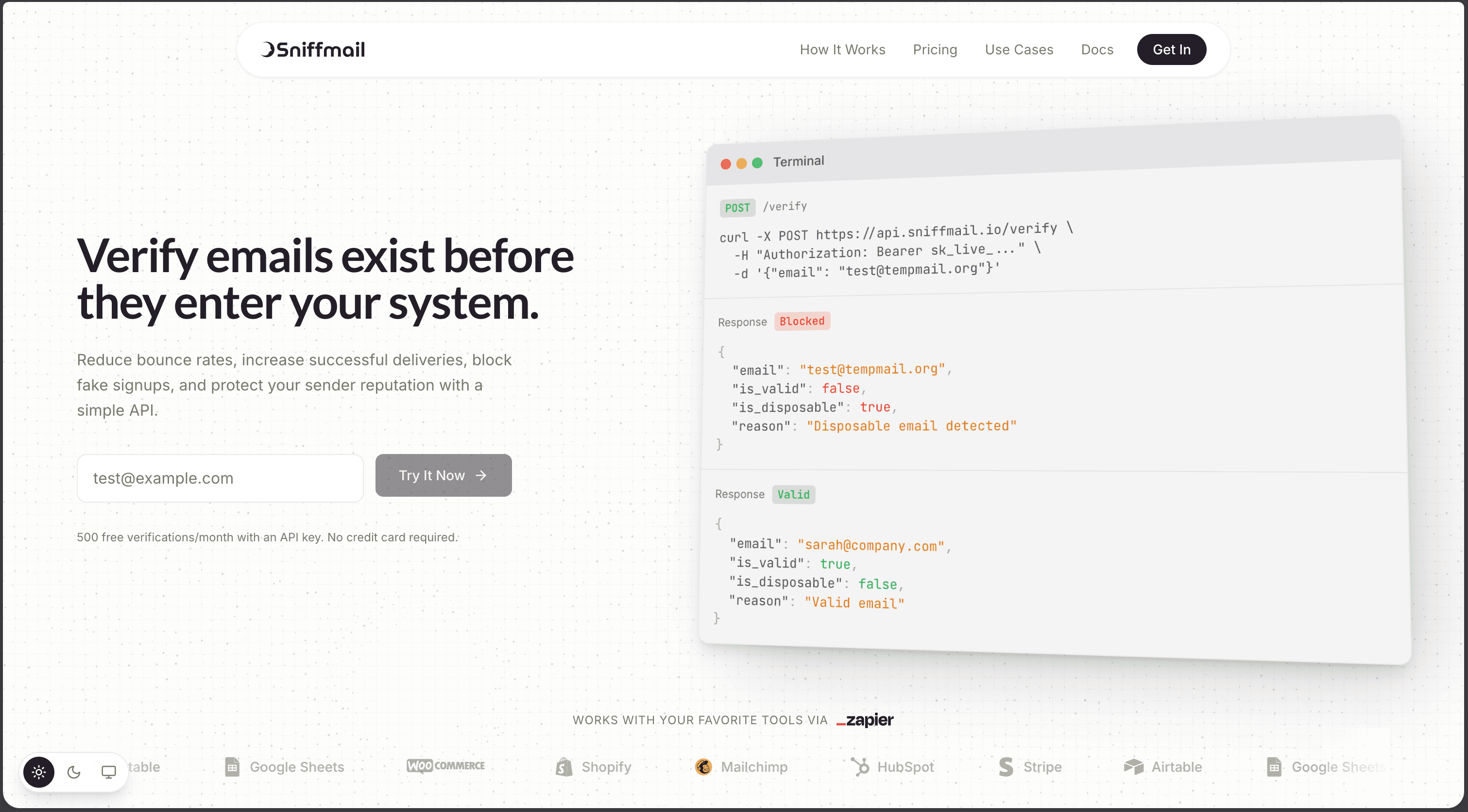 Sniffmail screenshot 1