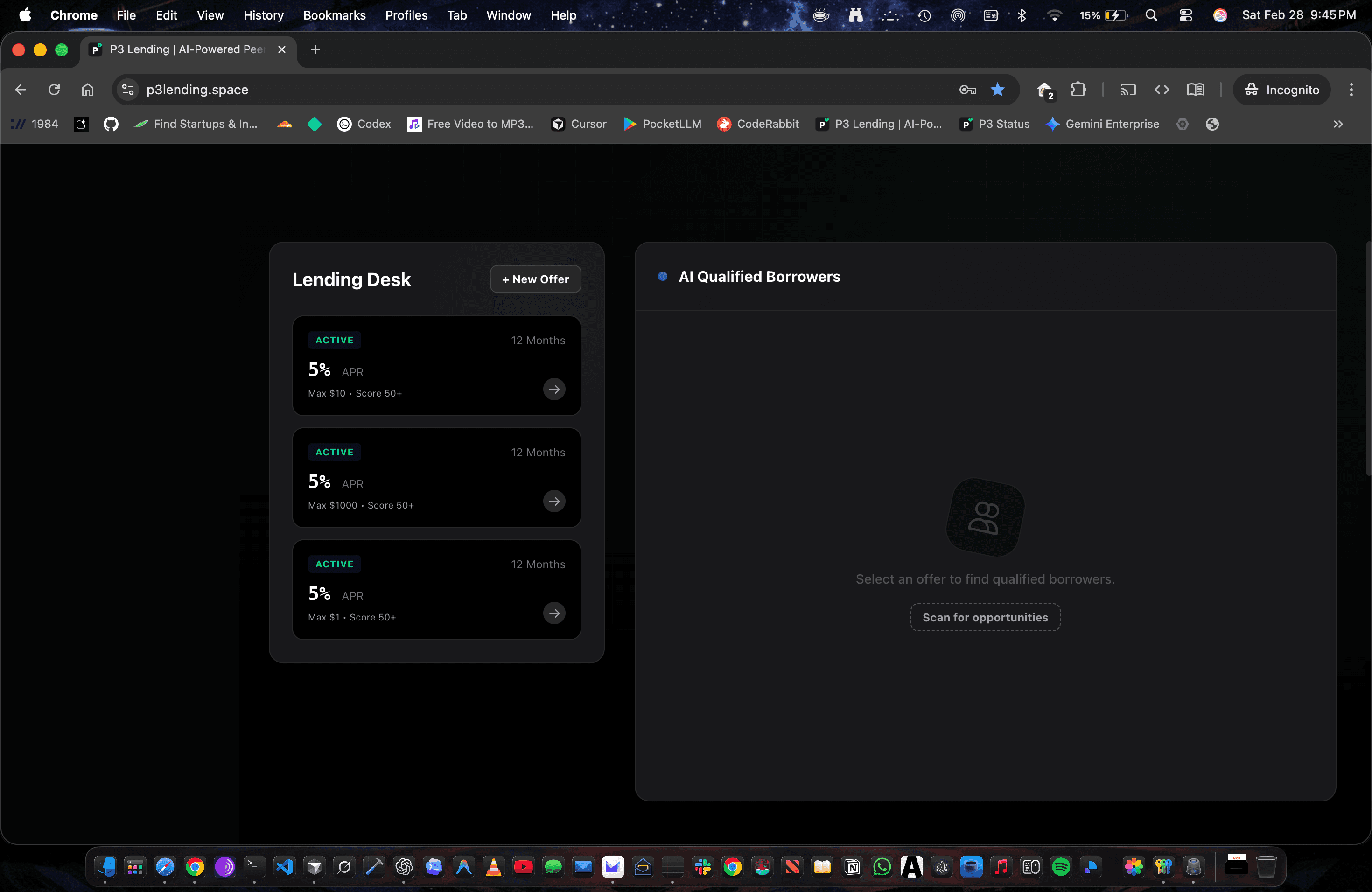 P3 Developer Dashboard screenshot 4