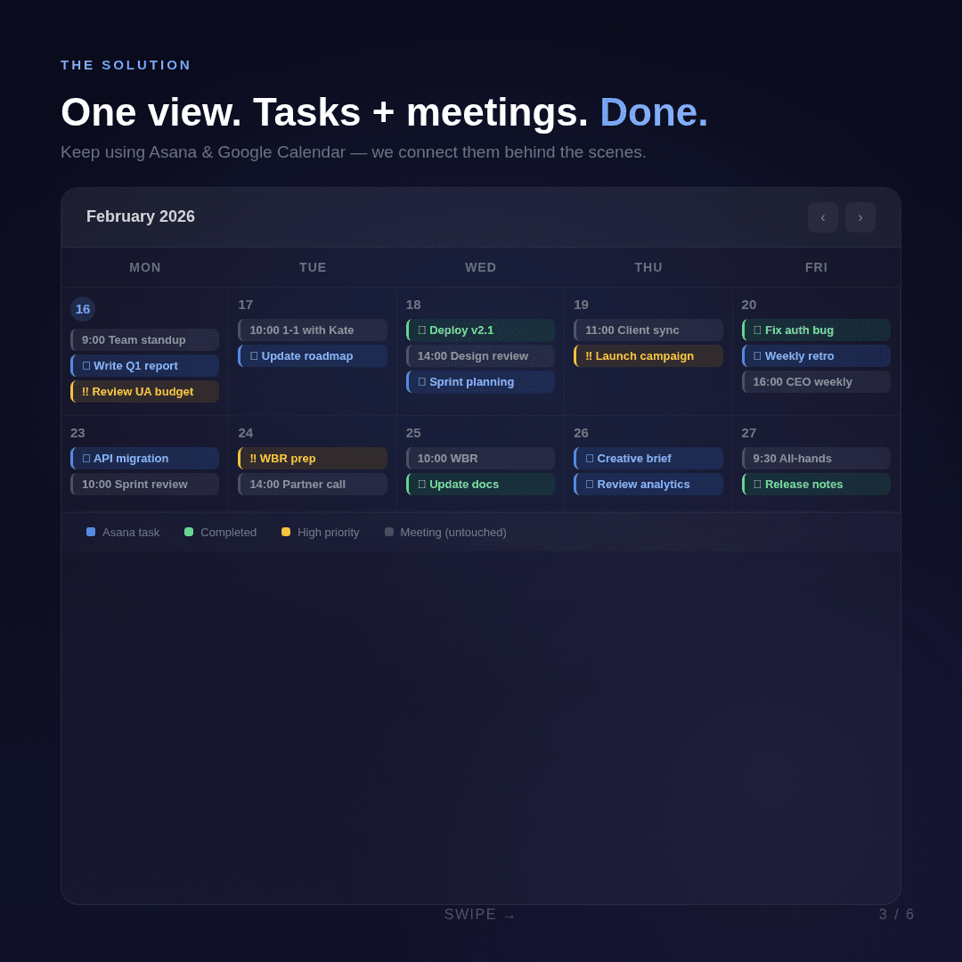 Asana Calendar Planner screenshot 3