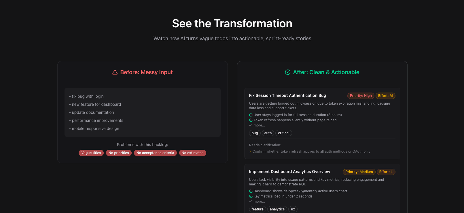 Refine Backlog screenshot 3