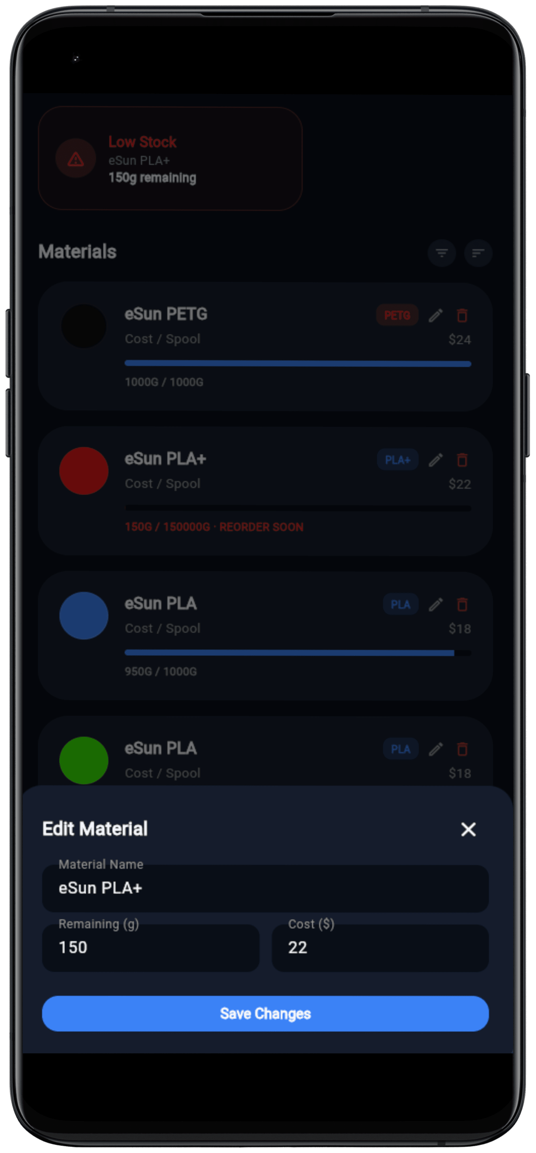 3D Print Pro: Cost & Fleet Manager screenshot 13