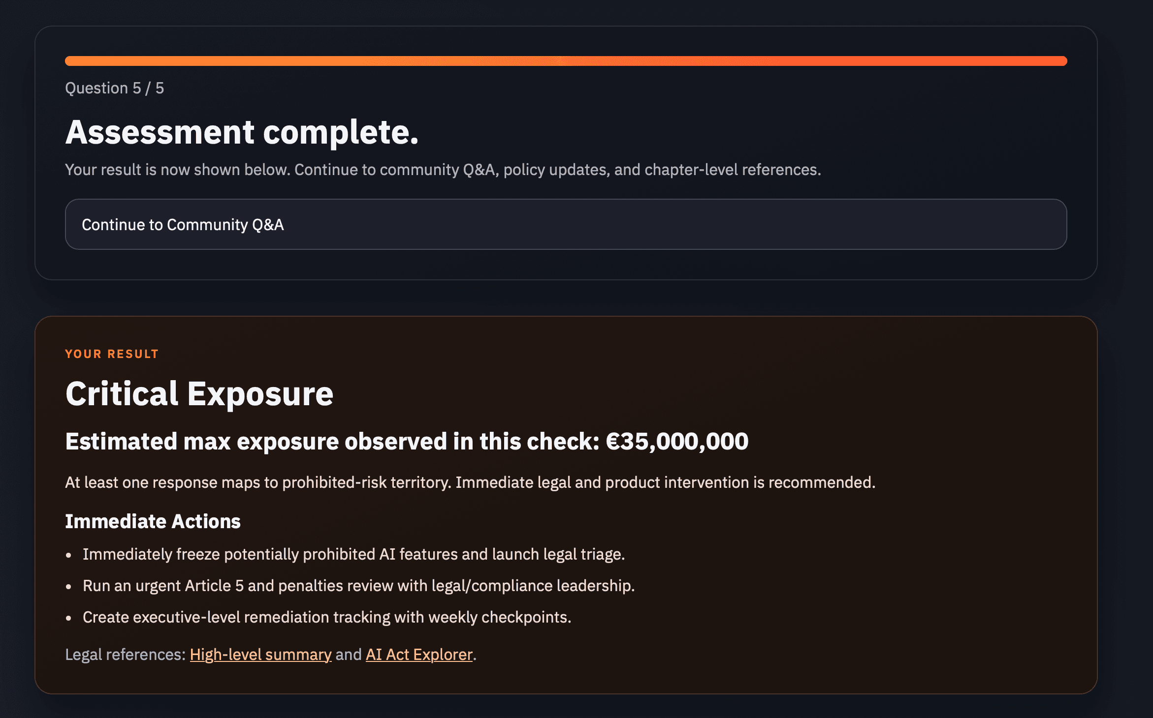 EU AI Radar screenshot 3