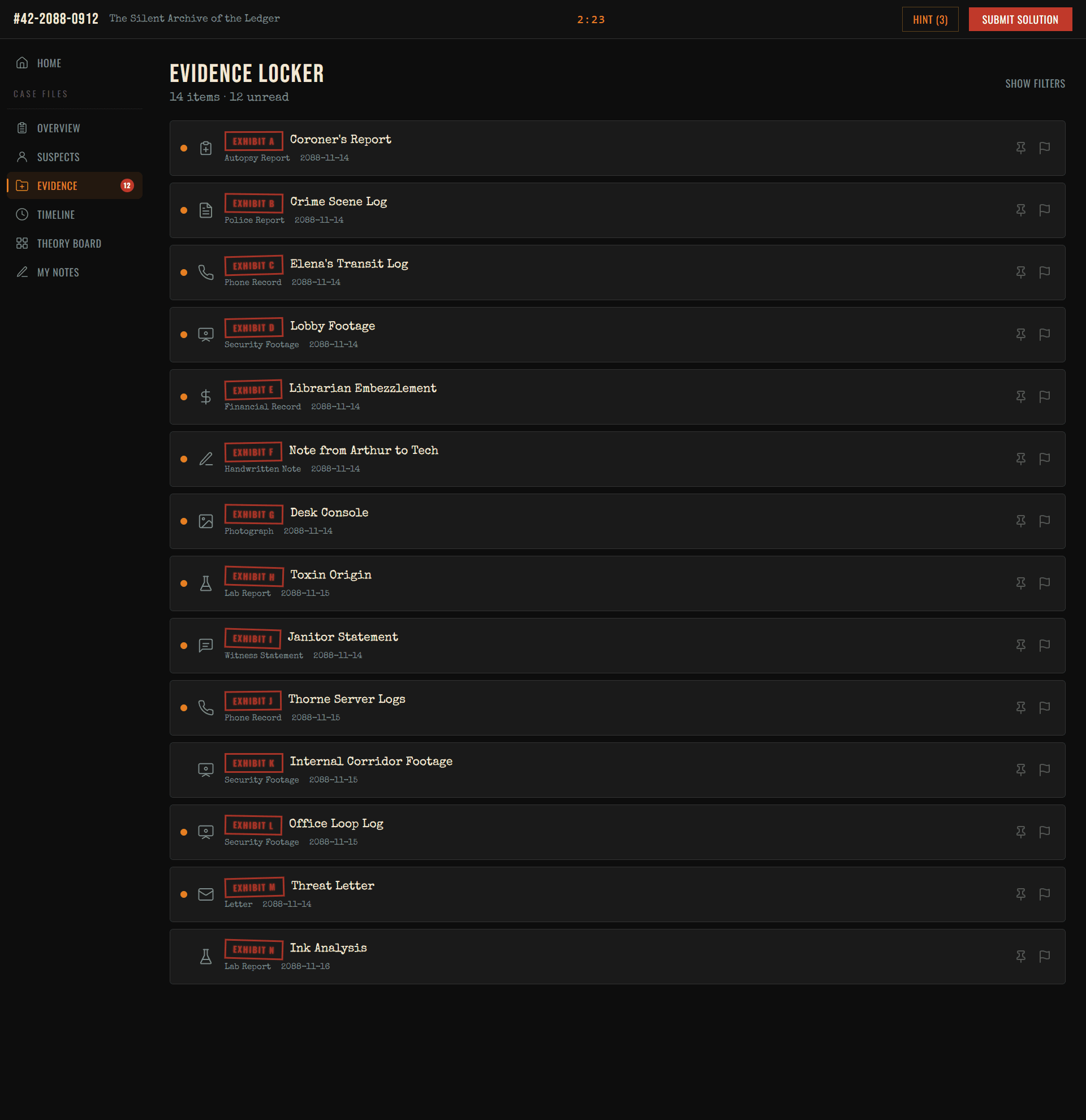 Case Files screenshot 2