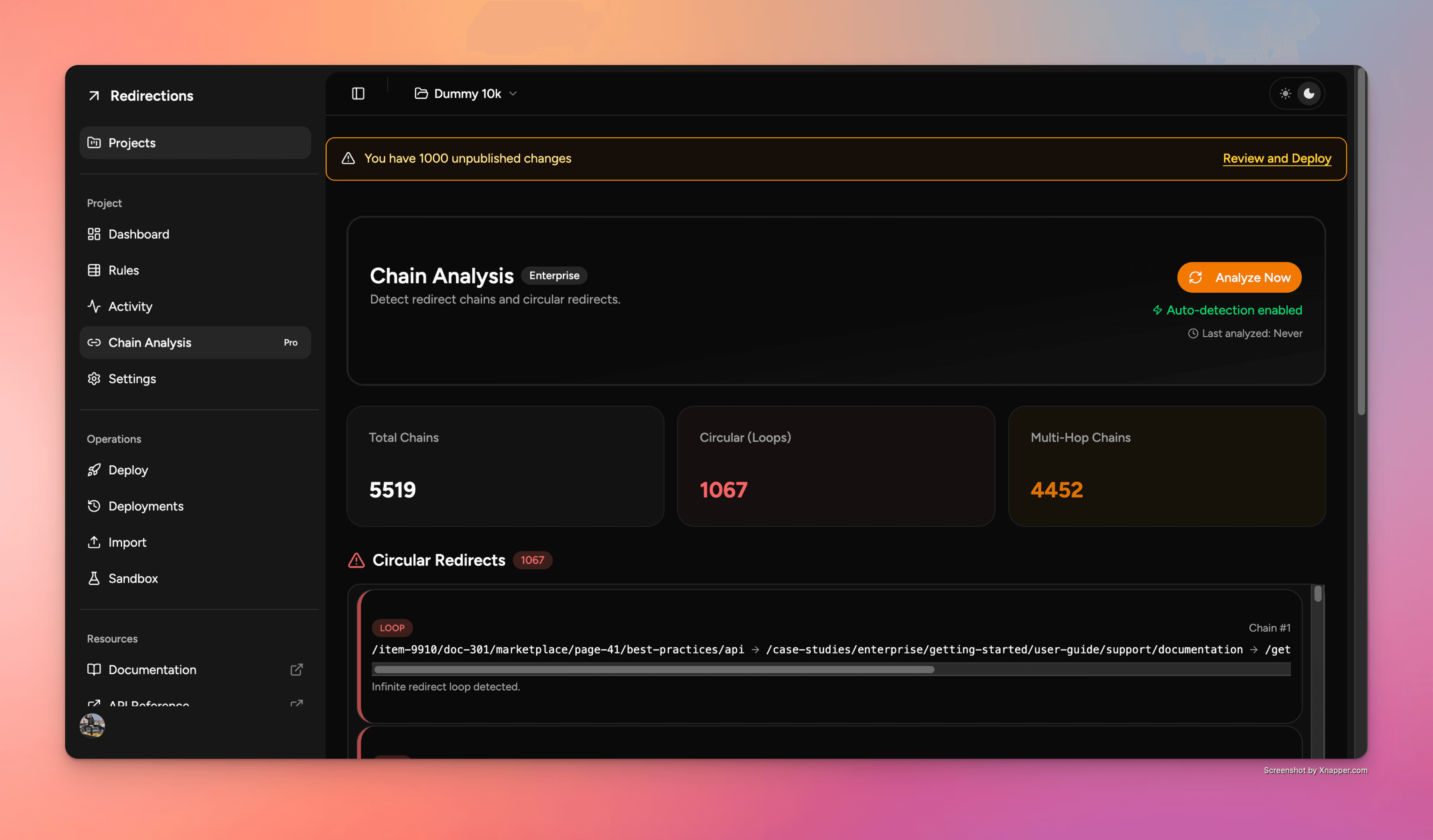 Redirections screenshot 7