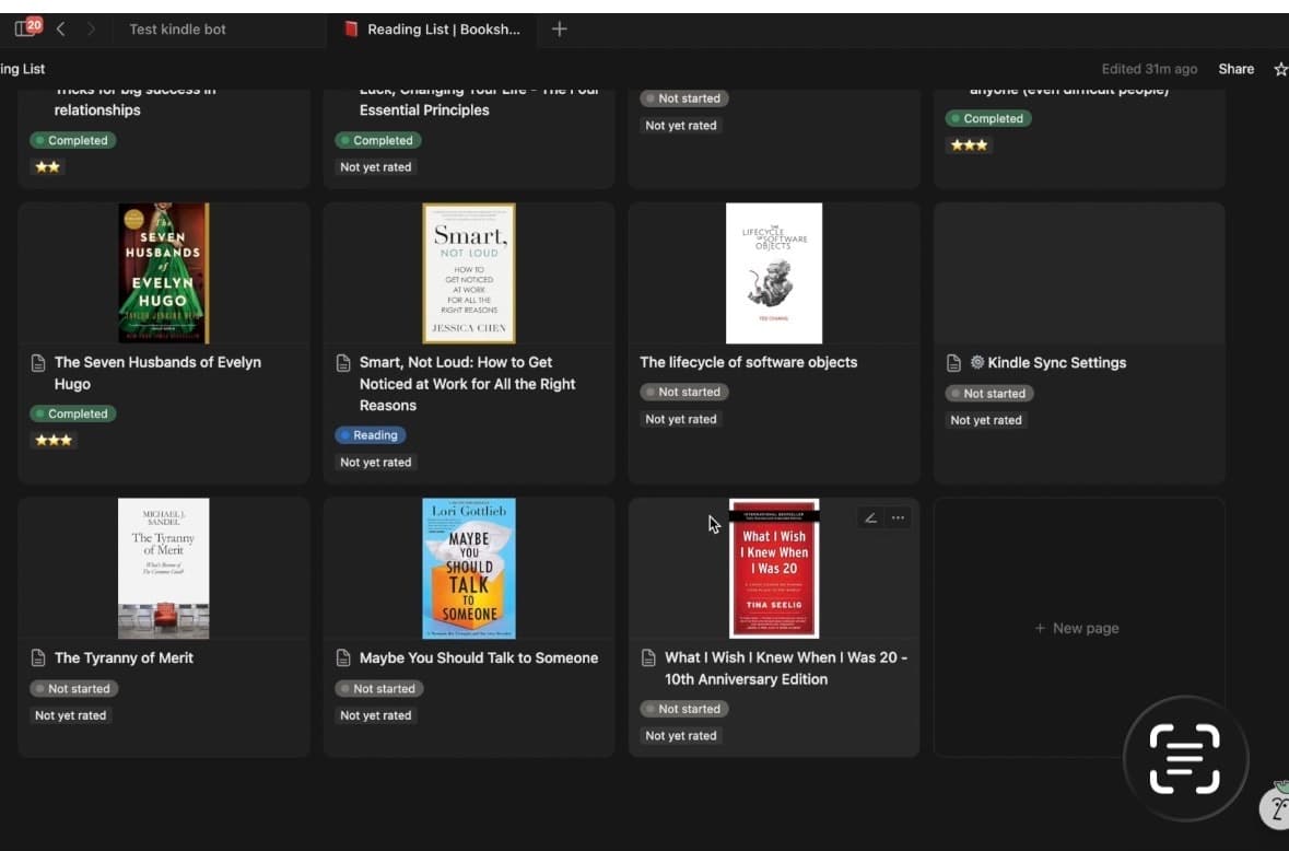 Kindle → Notion bot screenshot 4