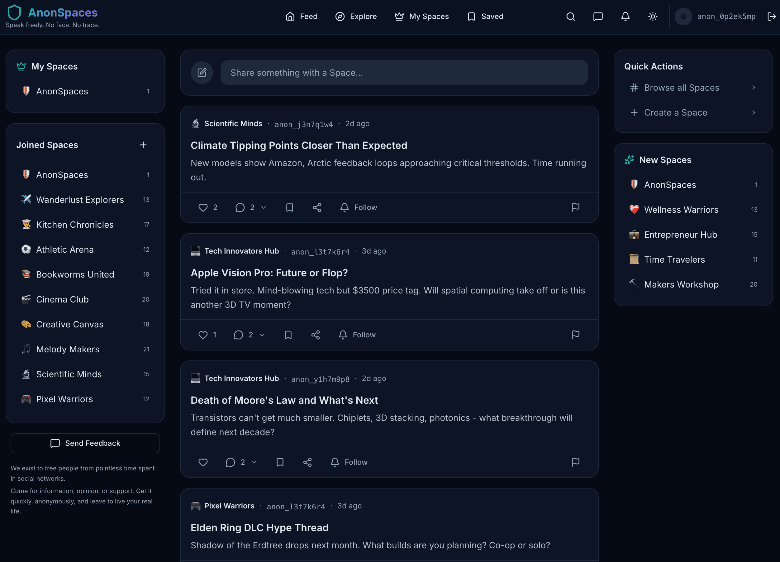 AnonSpaces screenshot 3
