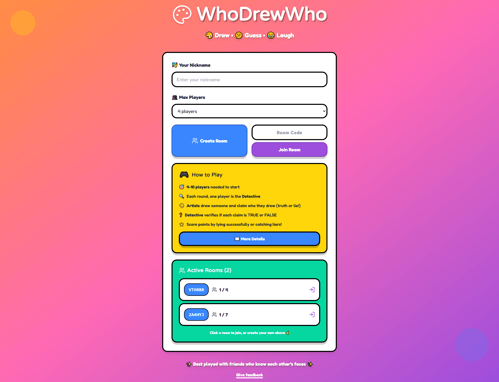 WhoDrewWho screenshot 2