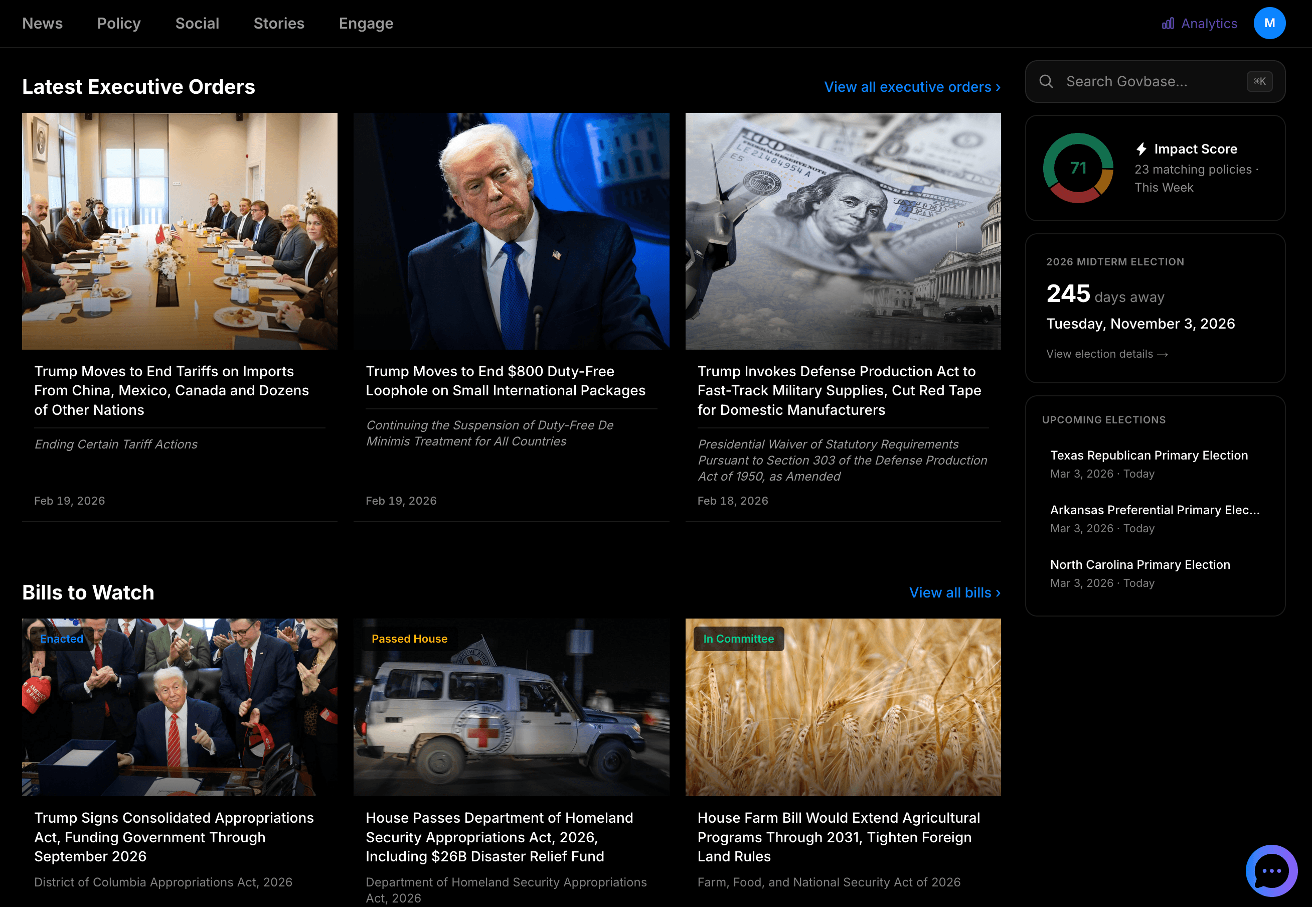 Govbase screenshot 2