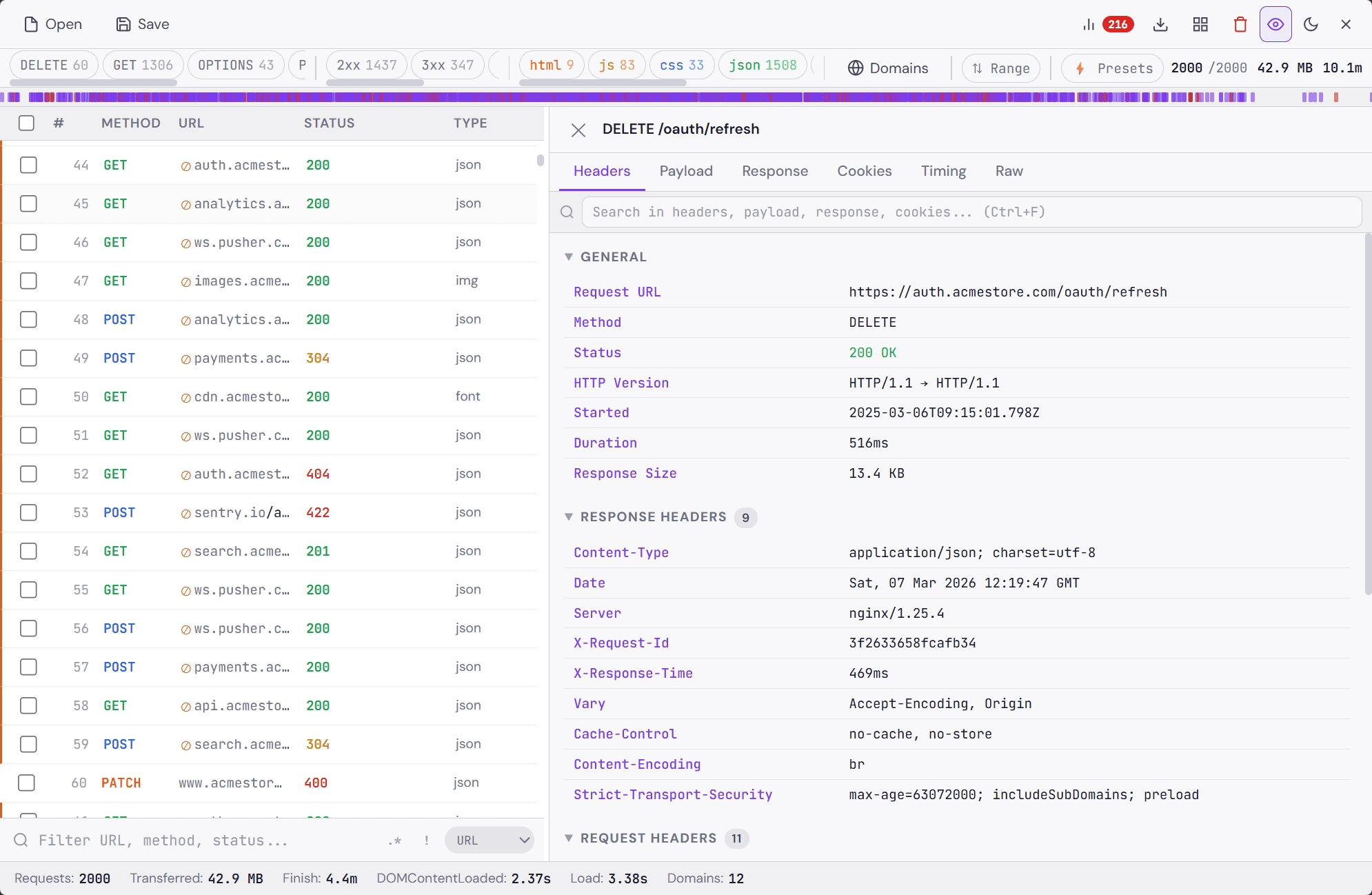 HAR Viewer screenshot 2