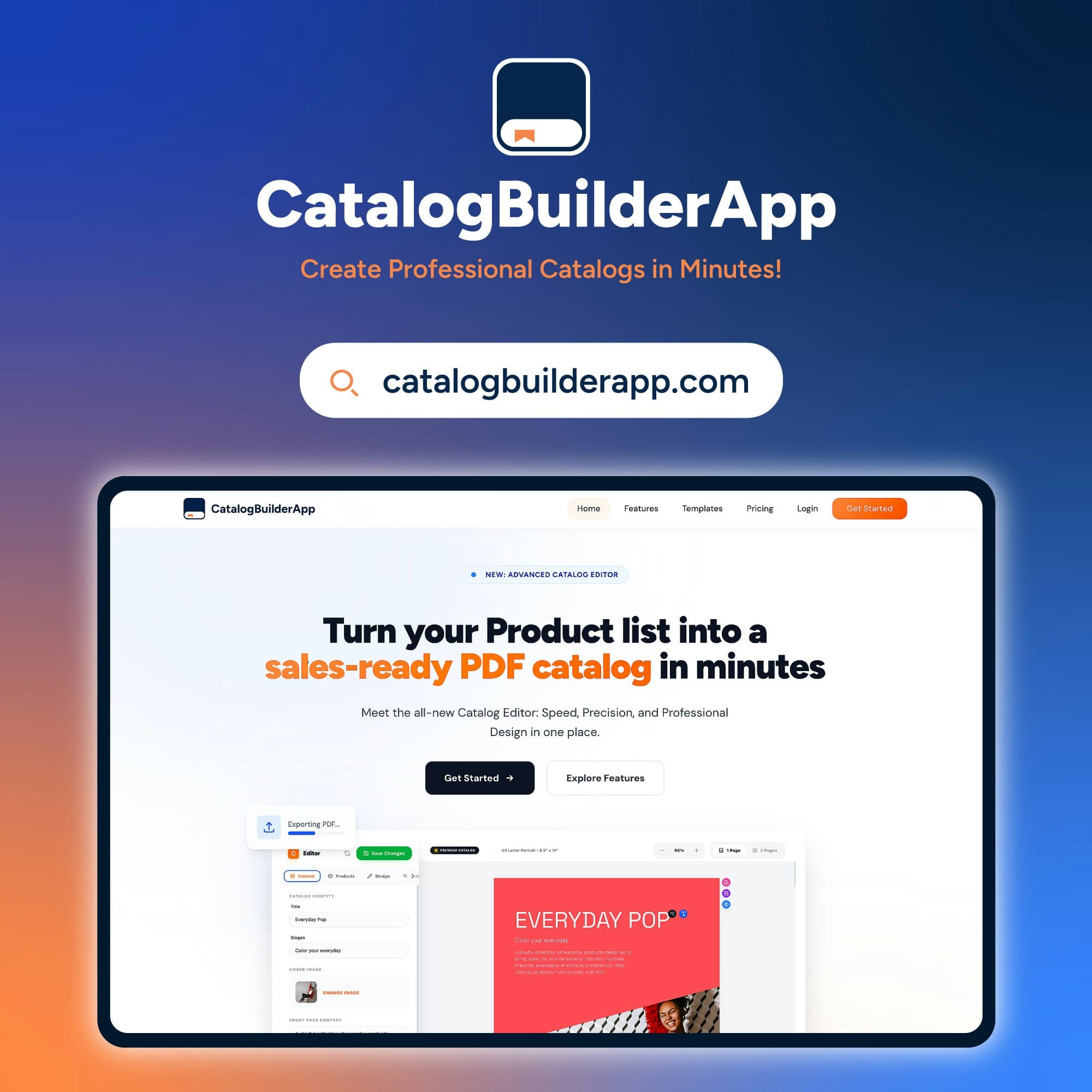 CatalogBuilderApp screenshot 1