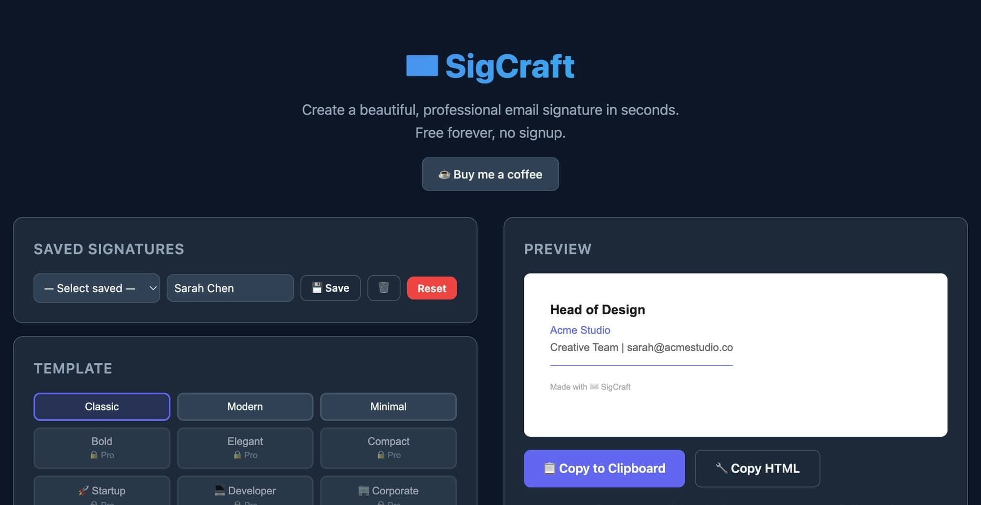 SigCraft screenshot 2