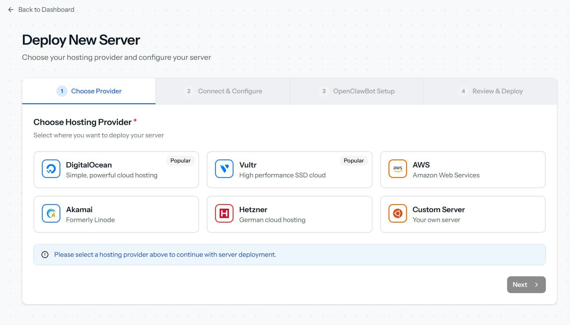 DeployClaw screenshot 2