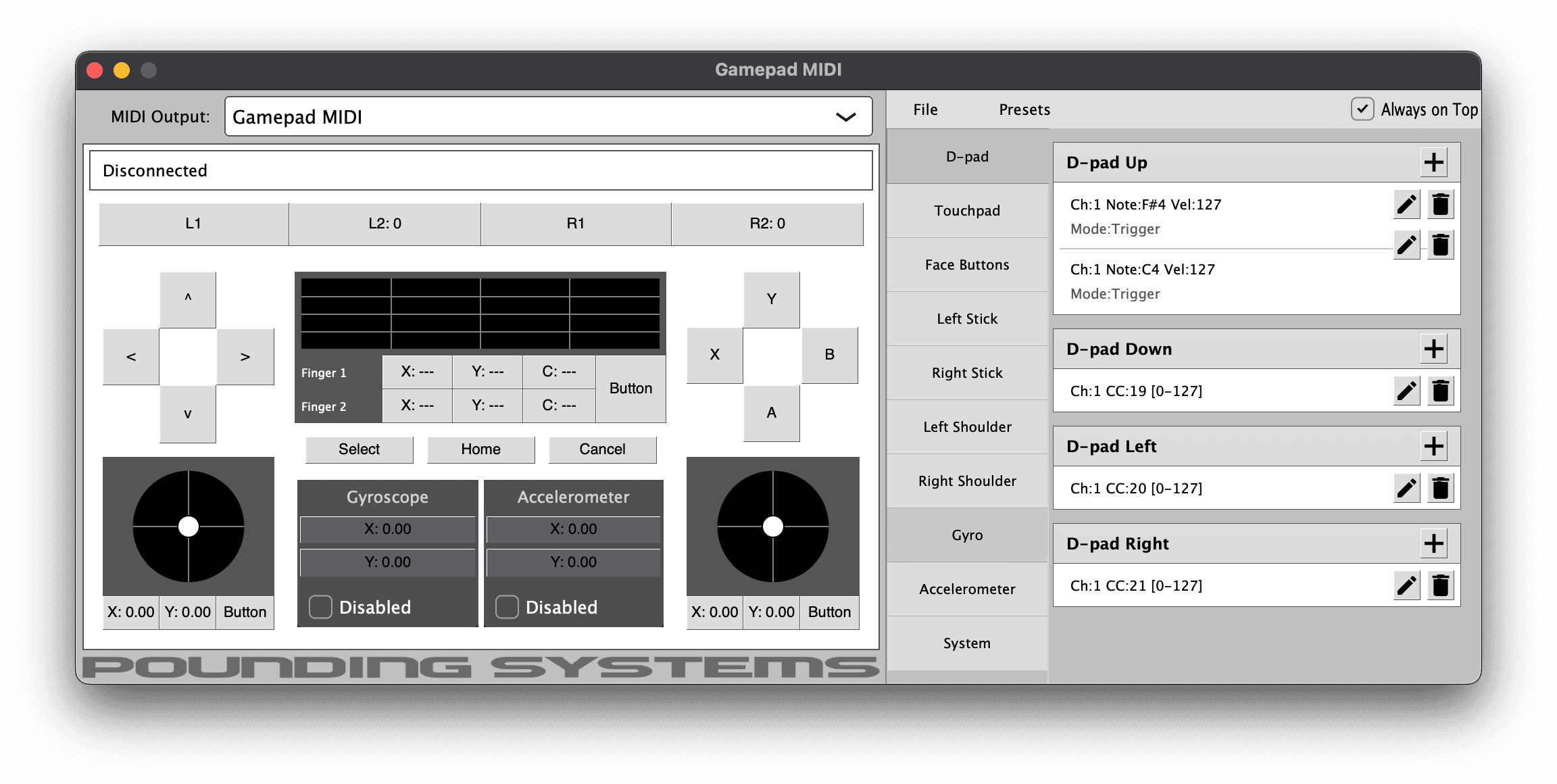 Gamepad MIDI Controller screenshot 1