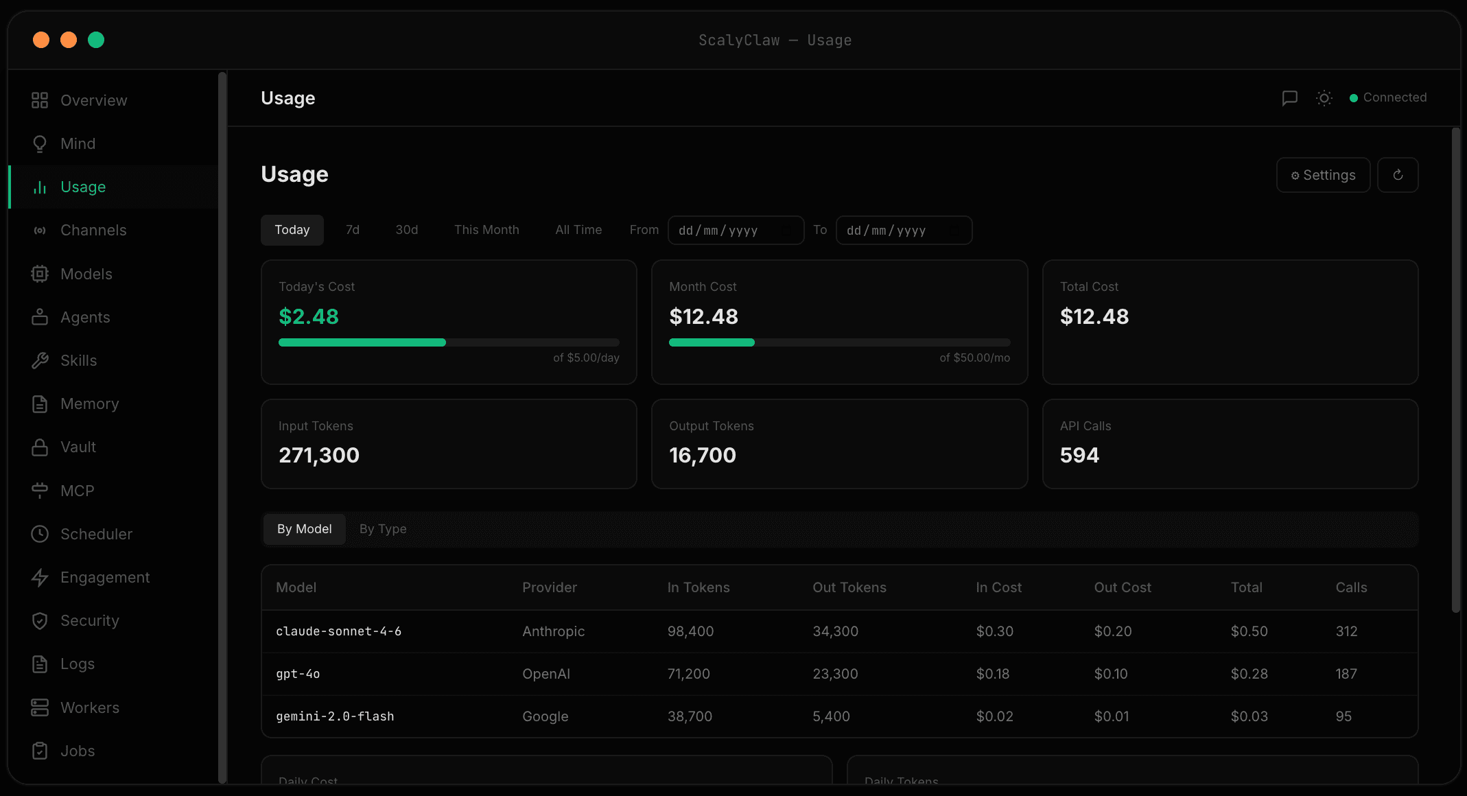 ScalyClaw screenshot 2