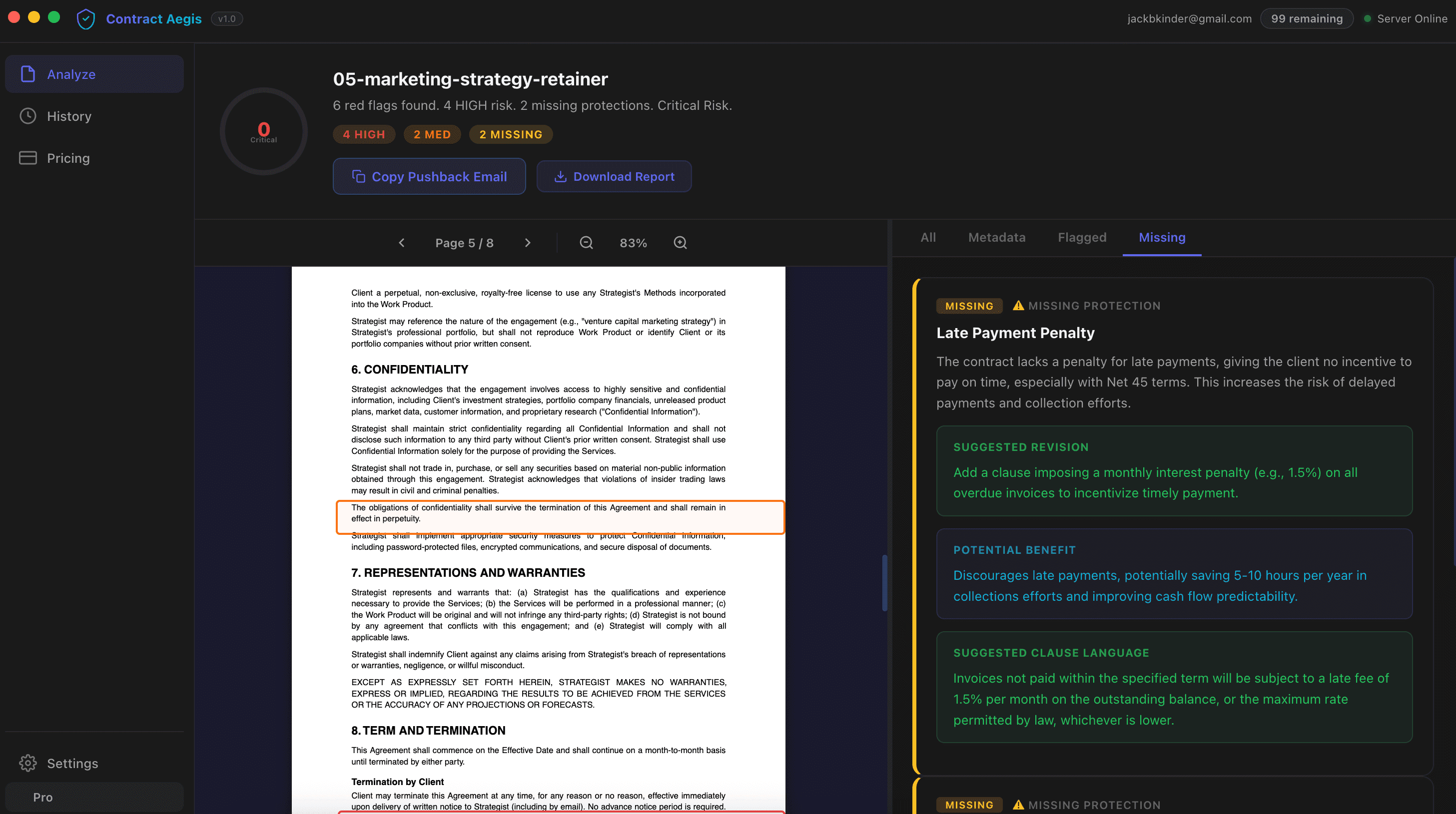 Contract Aegis - AI Contract Reviewer screenshot 6