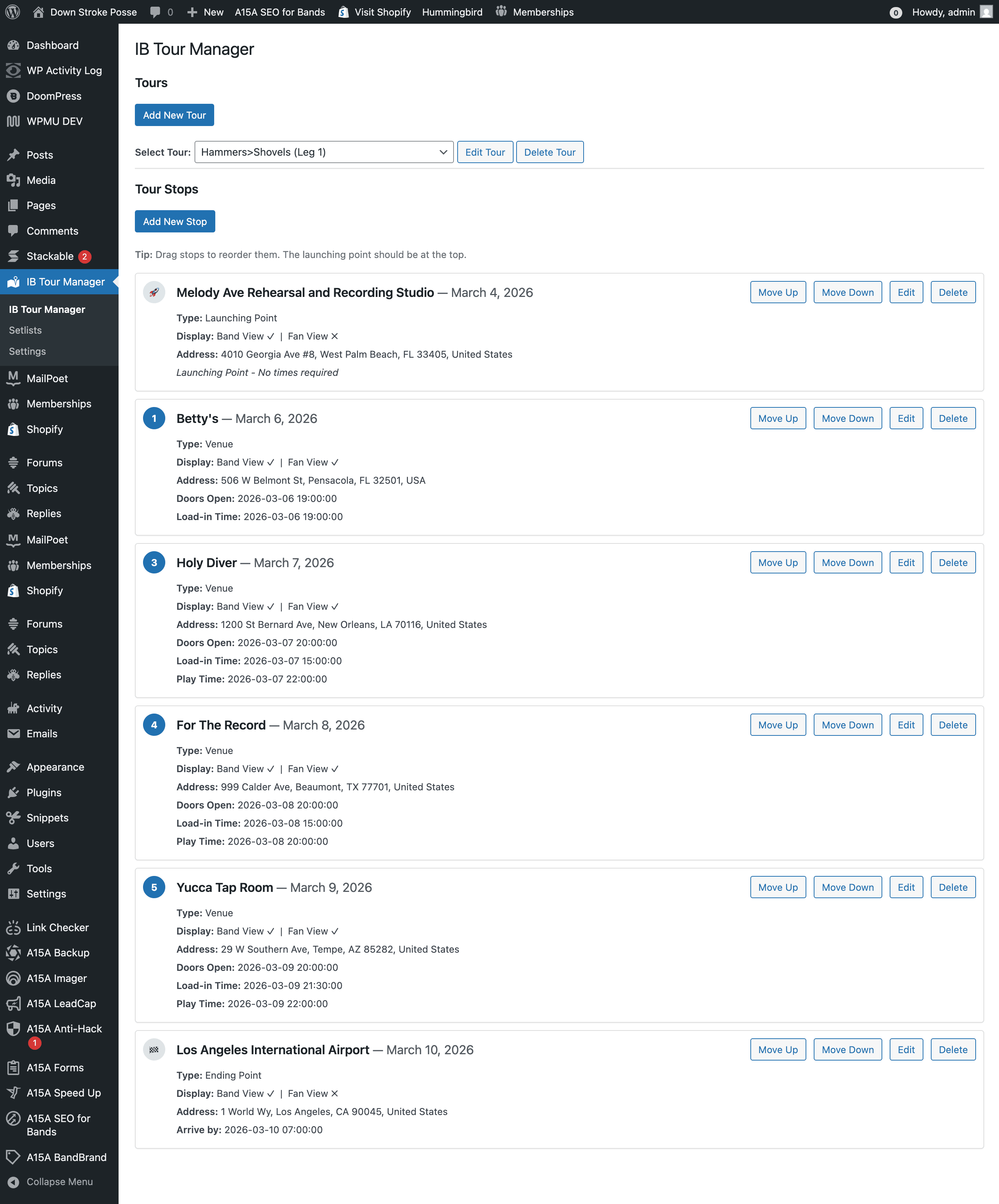 Indie Backline - Tour Manager screenshot 2