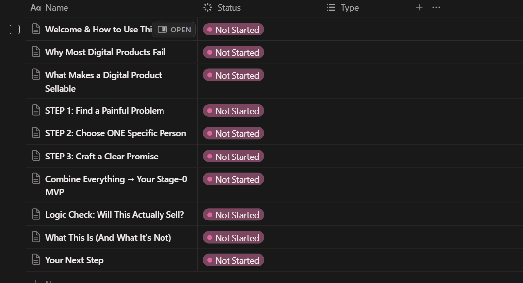 Digital Product Blueprint screenshot 2
