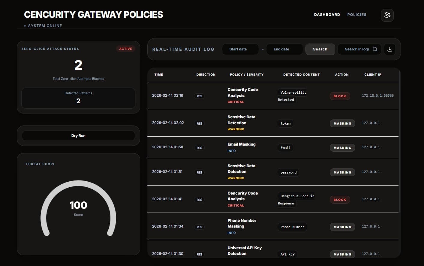 Cencurity screenshot 1