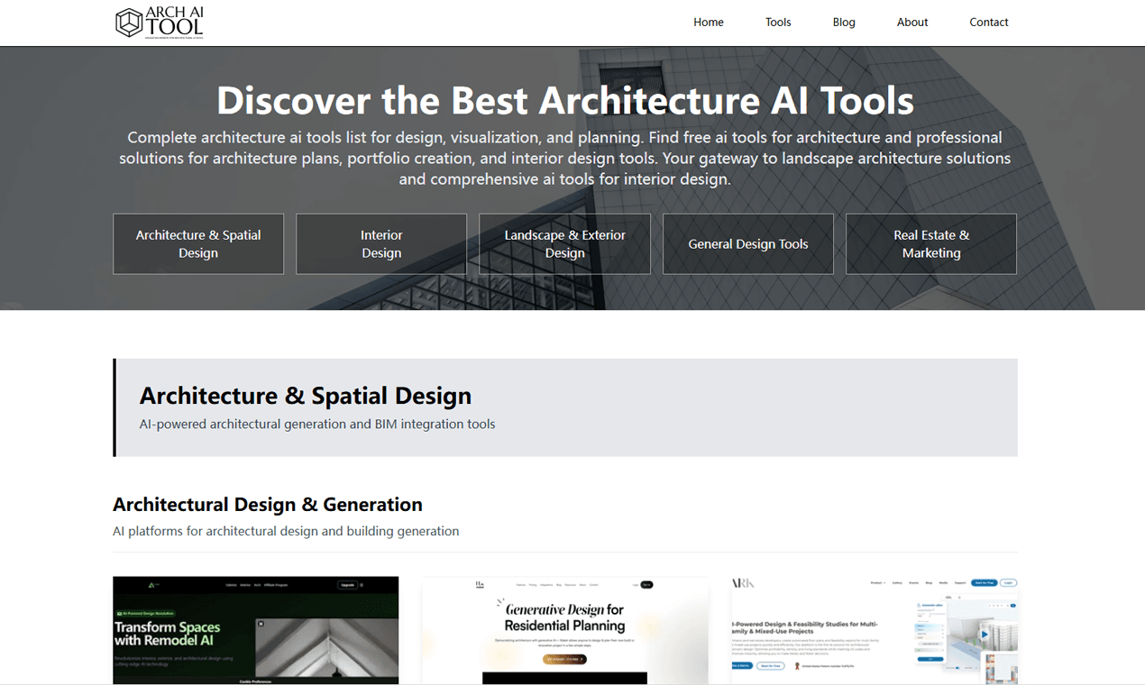 archaitool.com screenshot 1