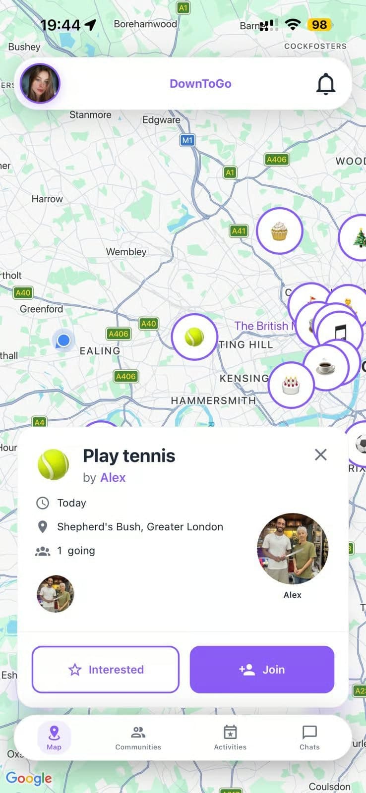 DownToGo - Find your YES people screenshot 2
