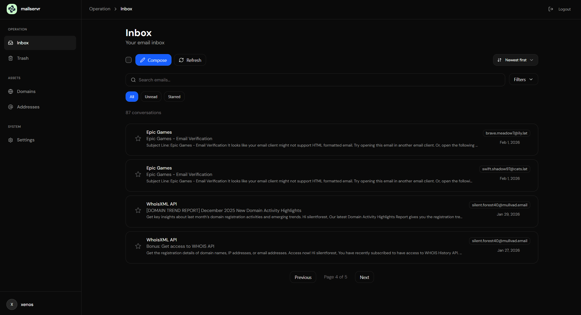 mailservr screenshot 4