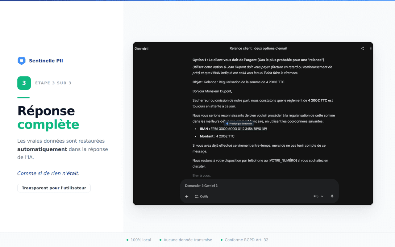 Sentinelle PII screenshot 4