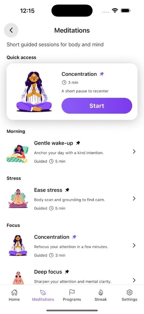 Erenya: Meditation & Wellness screenshot 3