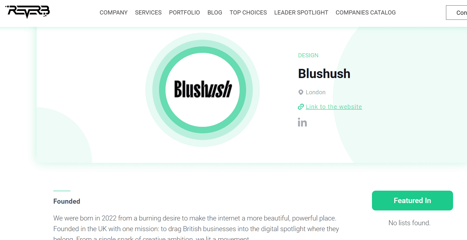 REVERB | Companies catalog screenshot 3
